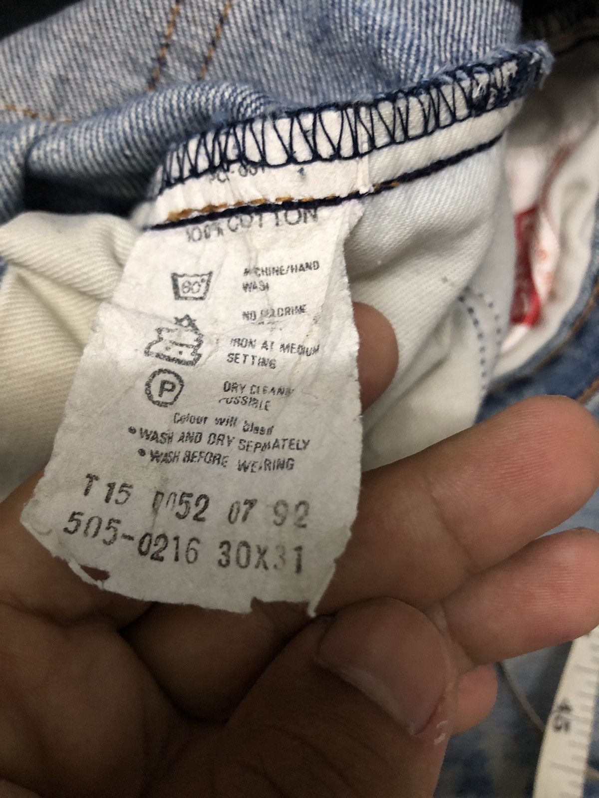 Levi's × Vintage Vintage Levis 505 Distressed Denim Size US 30 / EU 46 - 5 Thumbnail