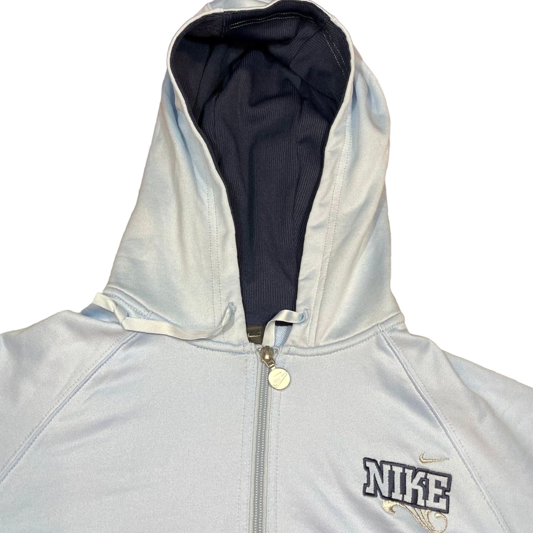 Nike Nike Dri Fit hoodie Jacket Womens LRG zip UP sweatshirt blue Nike Dri Fit athletic jacket Size L / US 10 / IT 46 - 4 Thumbnail