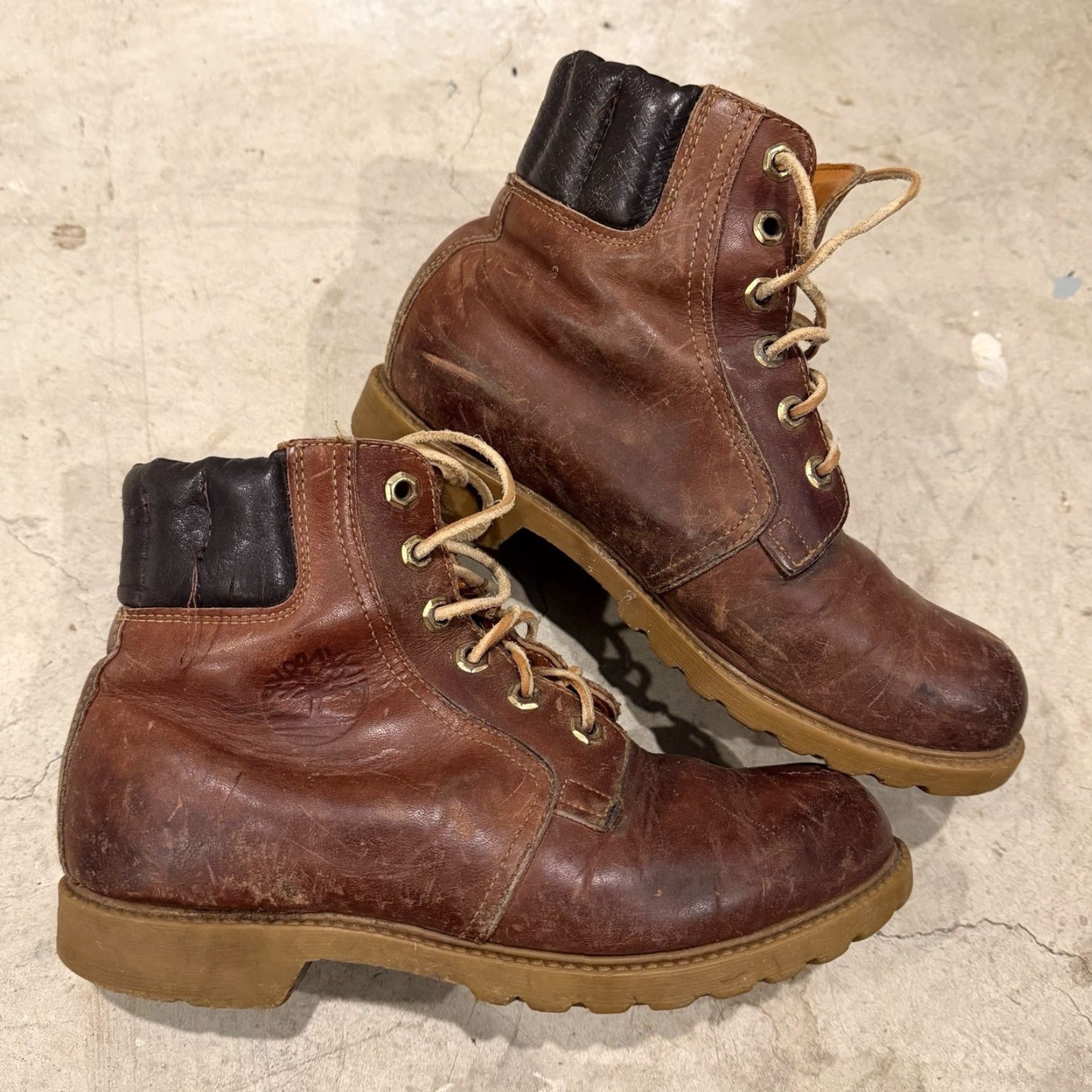 Timberland VINTAGE Timberland Boot Chukka Men 8 M Brown 80s RARE Shoes Craft Comfort Cushioned Rubber Leather UK US Shoe Size 8 Mens Size US 8 / EU 41 - 2 Thumbnail