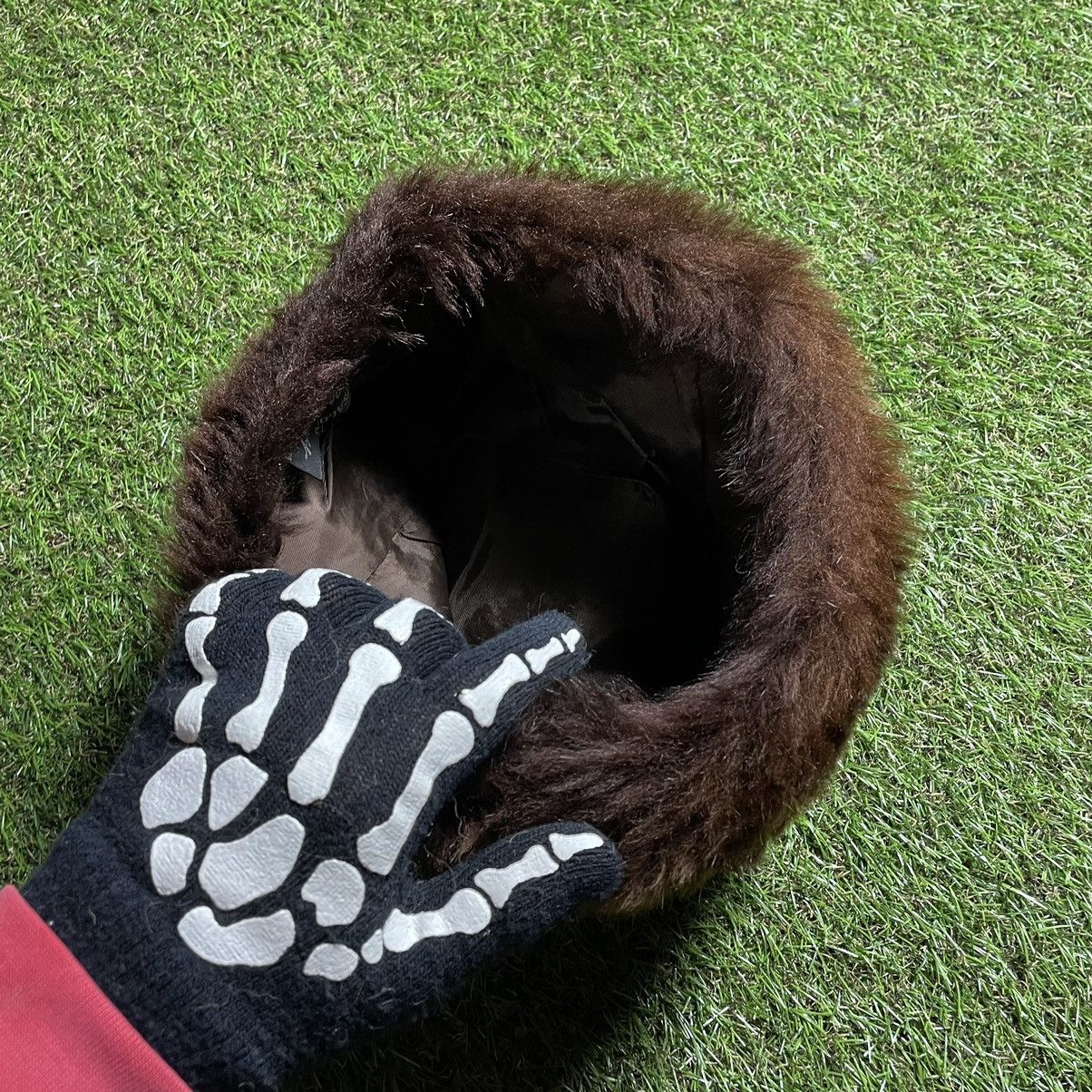 Vintage Vintage Y2K Fuzzy Skeleton Hand Graphic Beanie Black Boxy OS Size ONE SIZE - 4 Thumbnail