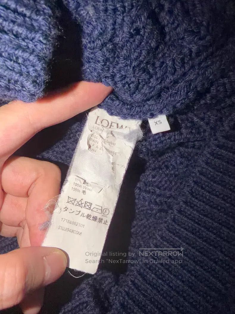 Loewe Loewe Classic cable logo high neck long sleeve sweater, bl Size US XS / EU 42 / 0 - 5 Thumbnail
