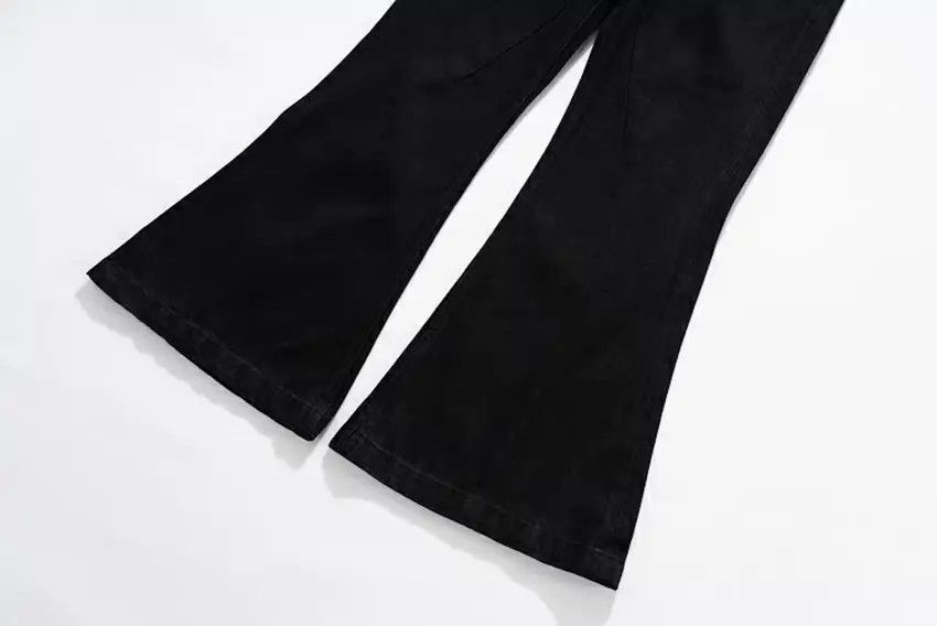 Designer × Japanese Brand Black yuppie cleanfit denim flared jeans Size US 30 / EU 46 - 6 Thumbnail