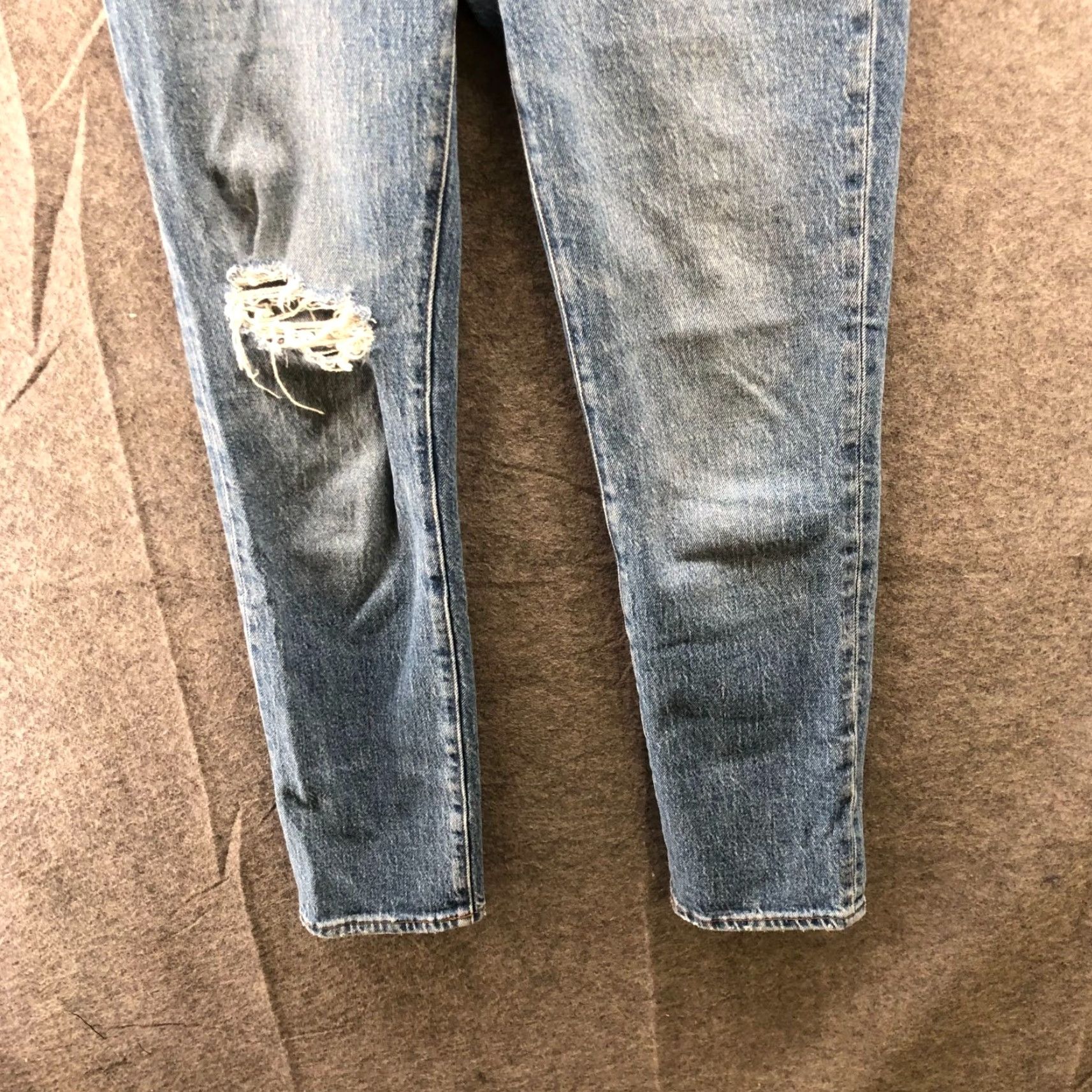 Madewell Madewell Jeans The Mid-Rise Perfect Vintage Womens 25 Ainsdale Blue Stretch Denim Straight 5-Pocket Slim Size 42" / US 20 - 4 Thumbnail