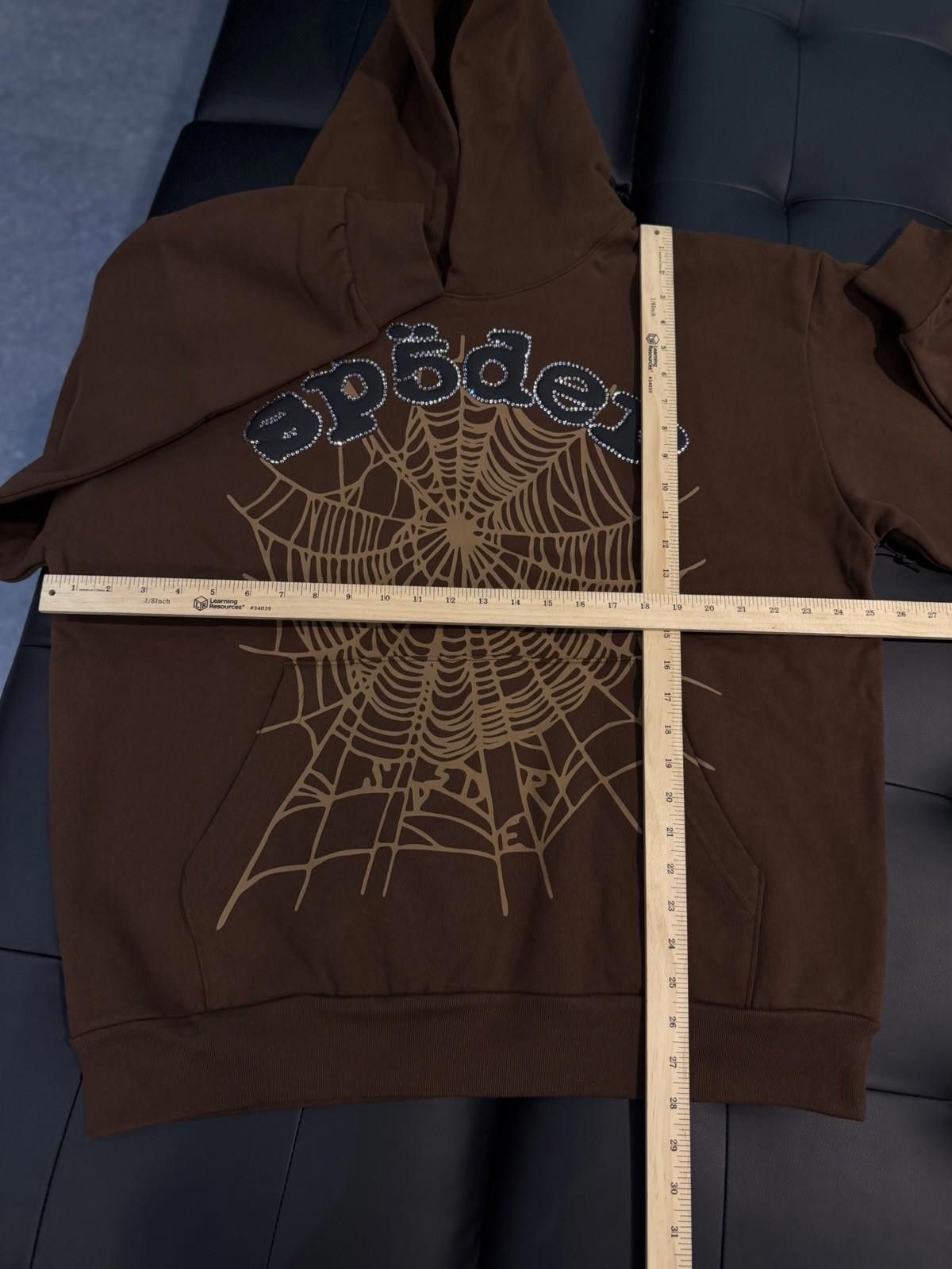 Sp5der Sp5der Worldwide Brown Crystal Hoodie Size (XL) (NEW) Size US XL / EU 56 / 4 - 7 Thumbnail