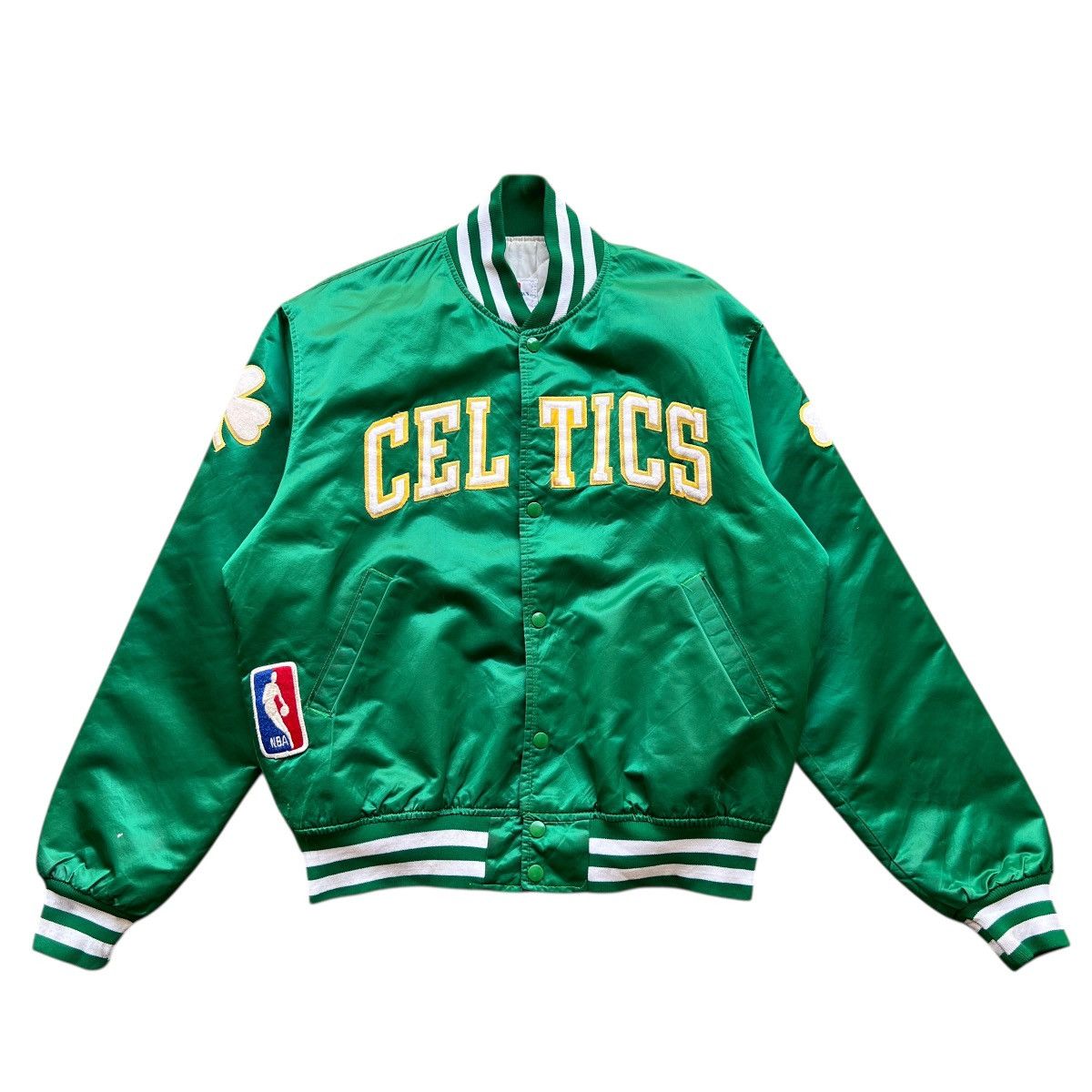 NBA 🔥 Vintage Boston Celtics NBA Starter Green Bomber Jacket Size US L / EU 52-54 / 3 - 3 Thumbnail