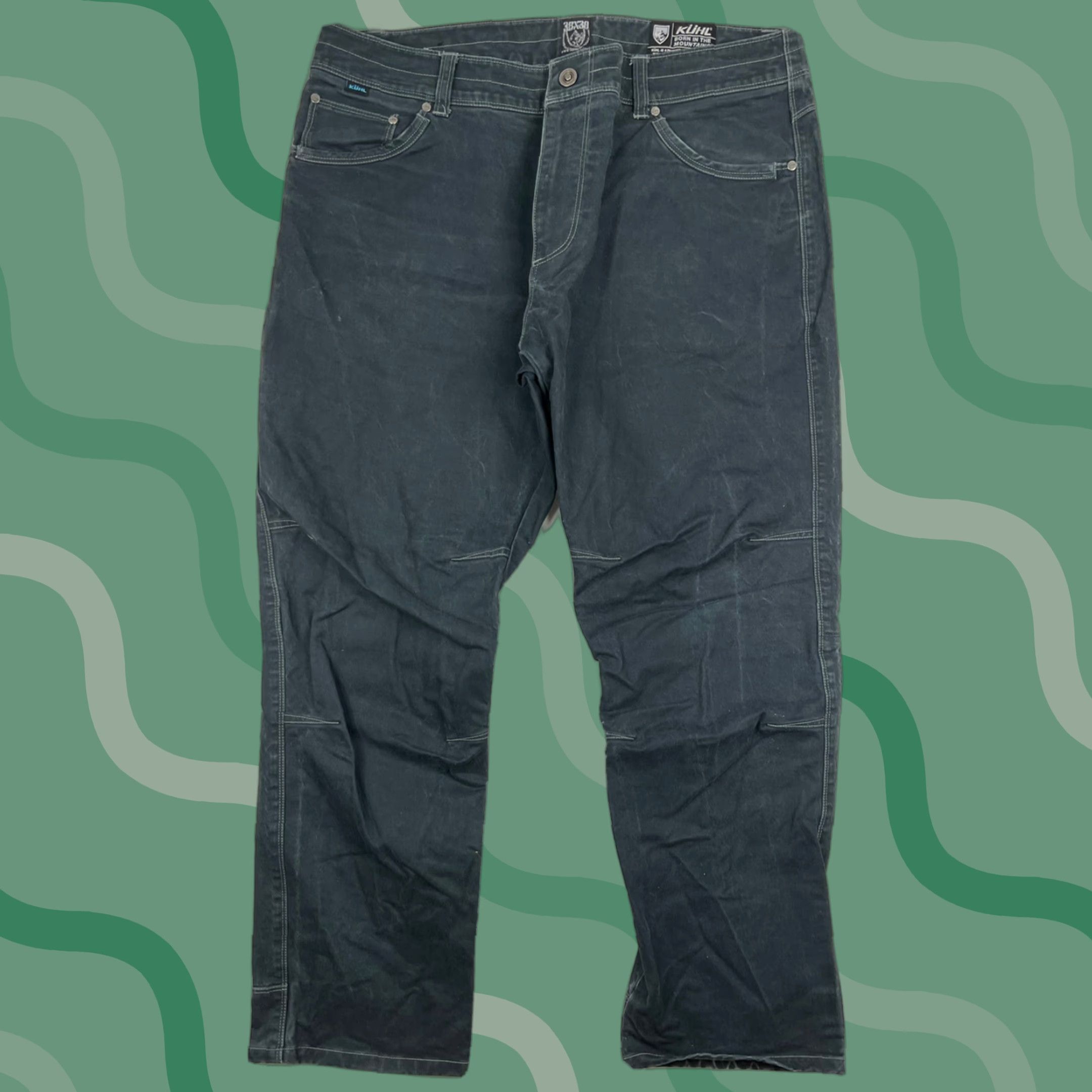 Vintage Kuhl Rydr Blue Hiking Pants 38x30 Men’s Outdoors Regular Fit Cotton Spandex Size US 38 / EU 54 - 1 Thumbnail