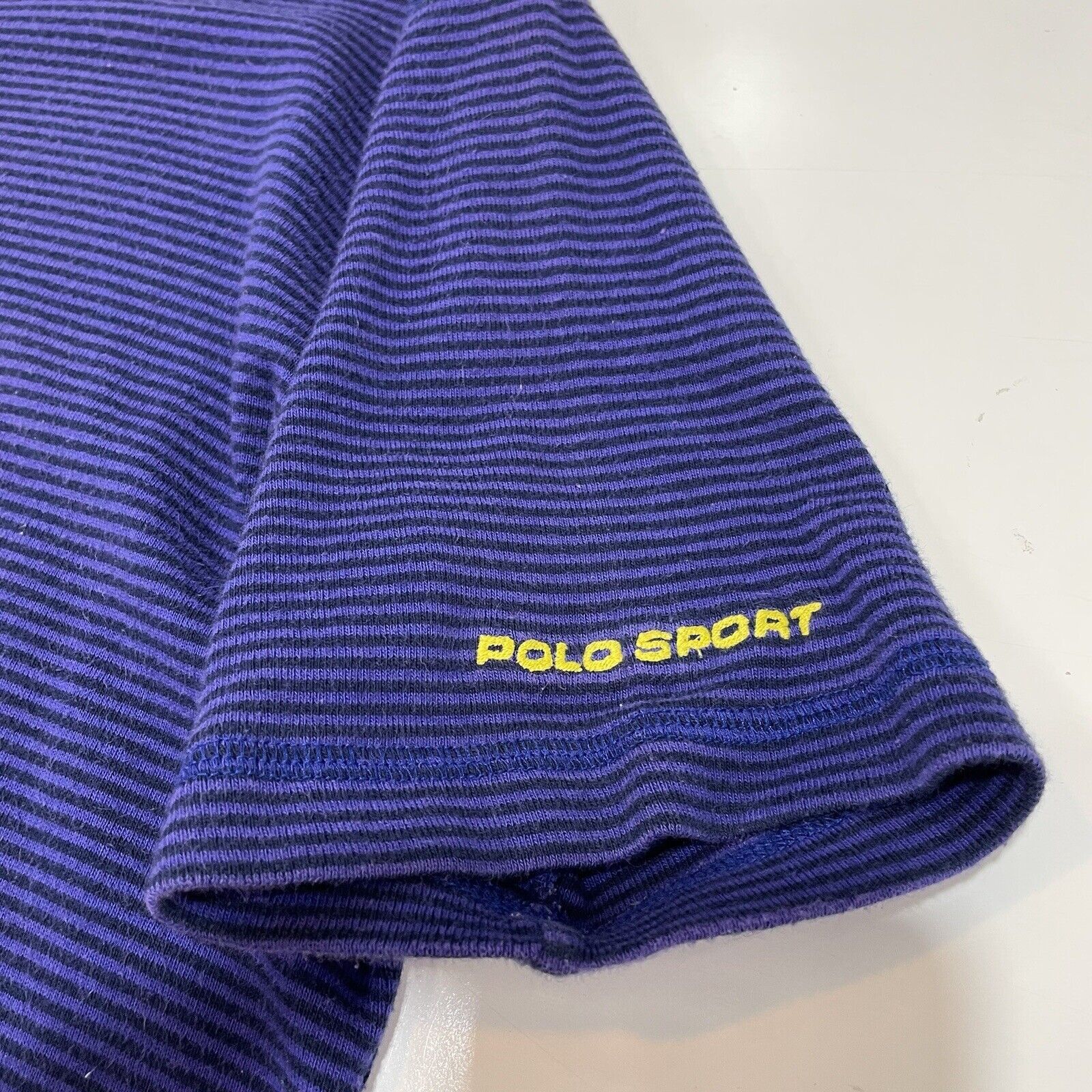 Polo Ralph Lauren VTG 90’s Ralph Lauren Polo Sport Men’s Purple Stripe Shirt M Size US M / EU 48-50 / 2 - 4 Thumbnail