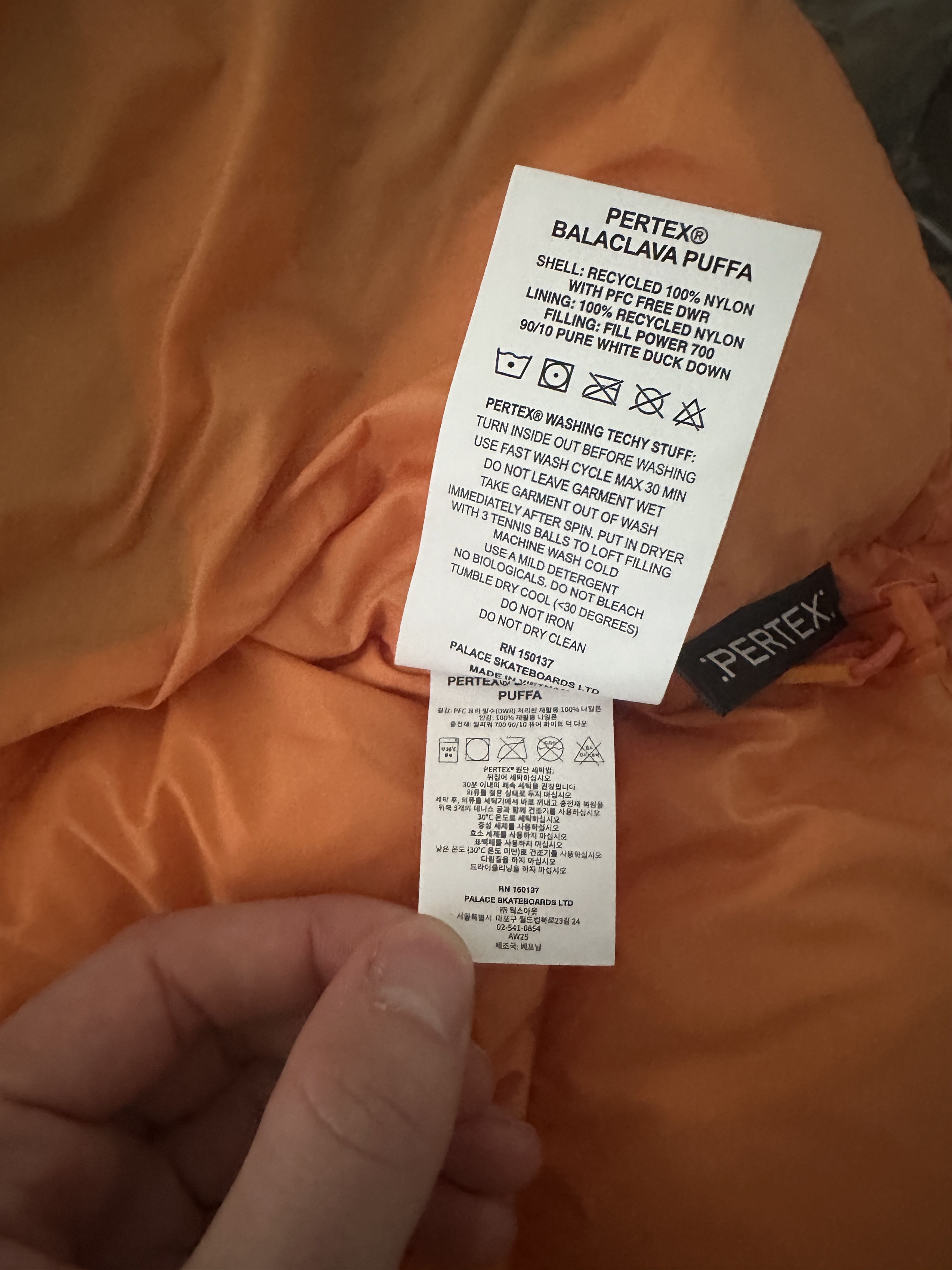 Palace Palace Pertex Quantum RS Down Jacket Orange Size US L / EU 52-54 / 3 - 11 Thumbnail