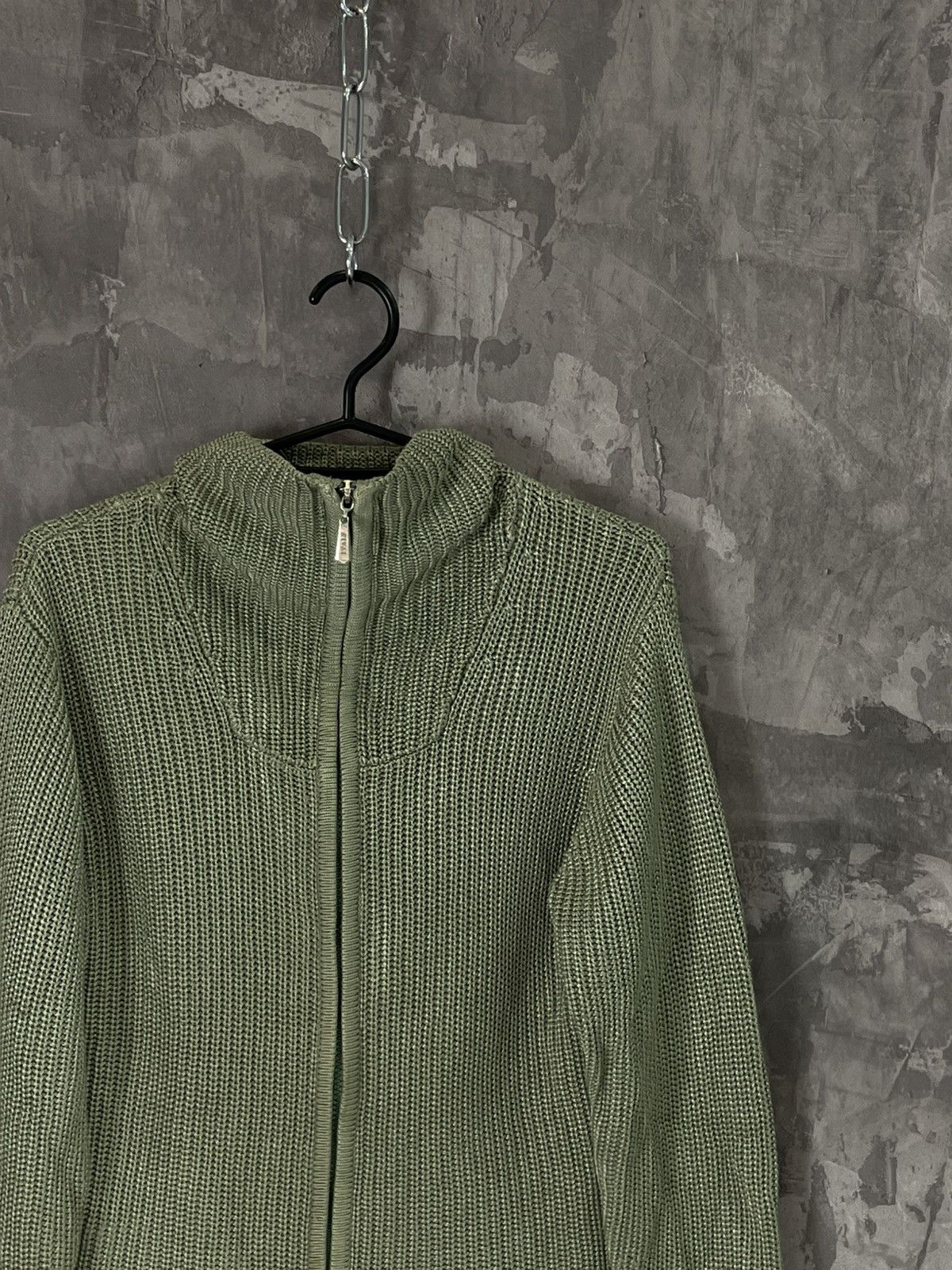 Salvatore Ferragamo × Vintage Vintage Y2K zip up ribbed Silk Salvatore Ferragamo sweater Size L / US 10 / IT 46 - 5 Thumbnail