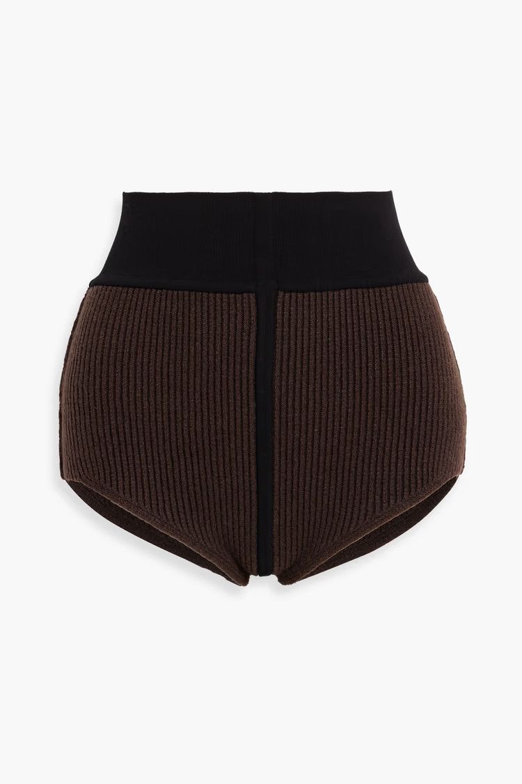 Rick Owens o1y0126 Short in Brown/Black Size 27" / US 4 / IT 40 - 1 Thumbnail