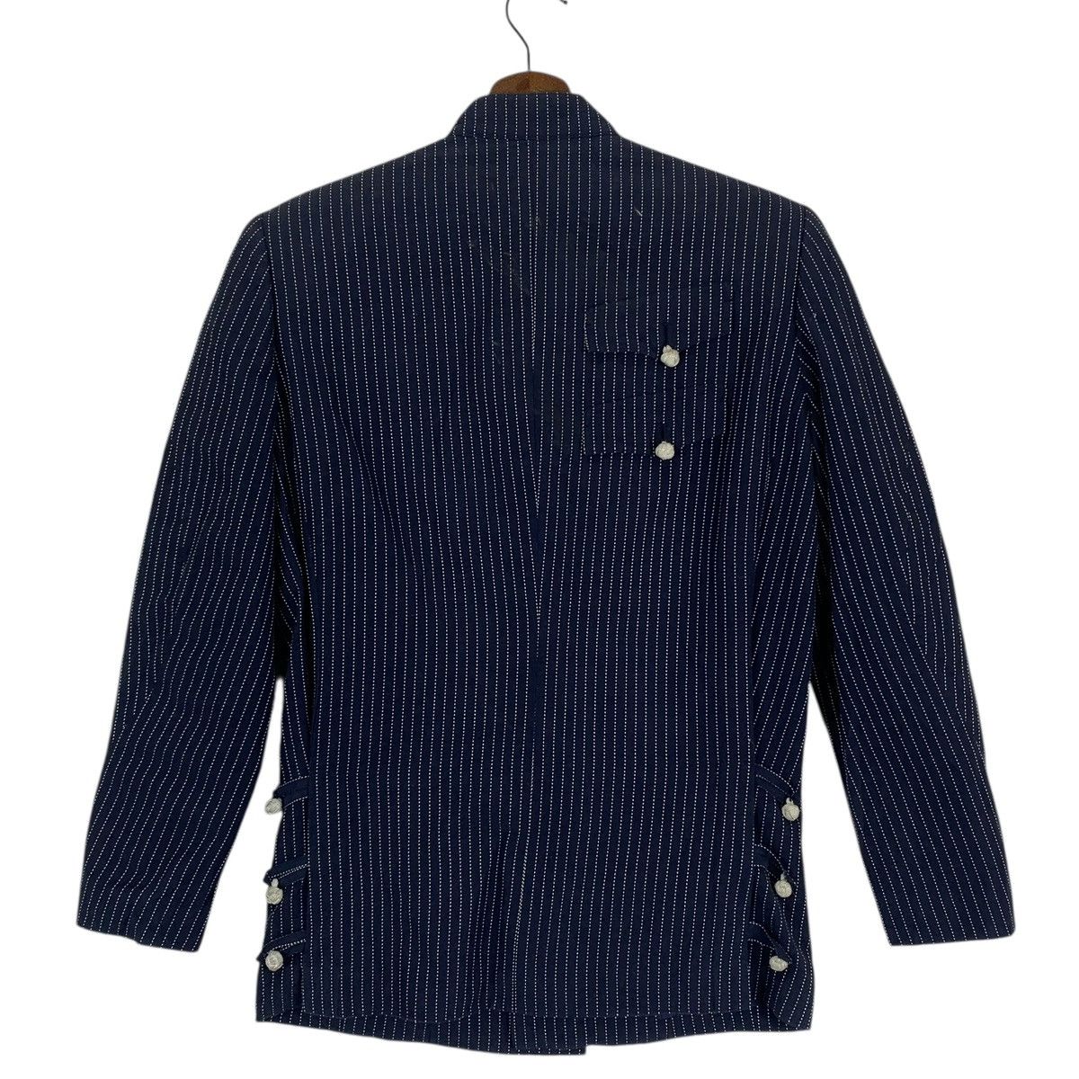 Kansai Yamamoto Kansai Yamamoto Japan Striped Indigo Women Jacket Wabash Size S / US 4 / IT 40 - 6 Thumbnail