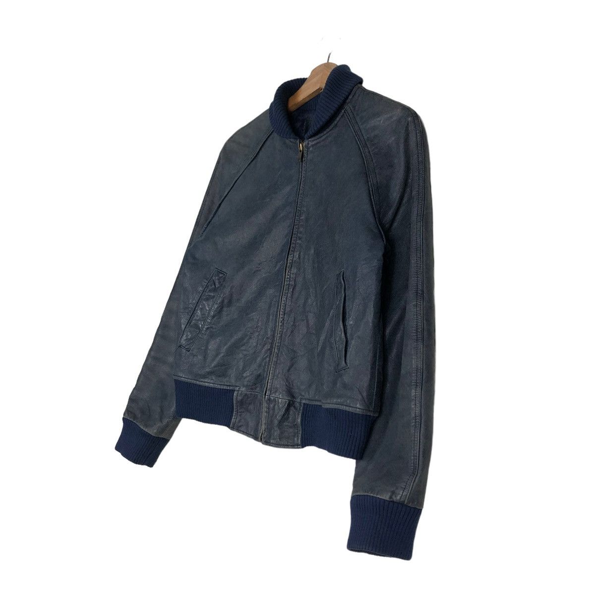 Japanese Brand 🔥BIKER LEATHER JACKET JAPAN MADE INSPIRE ISSEY MIYAKE Size US XS / EU 42 / 0 - 2 Thumbnail