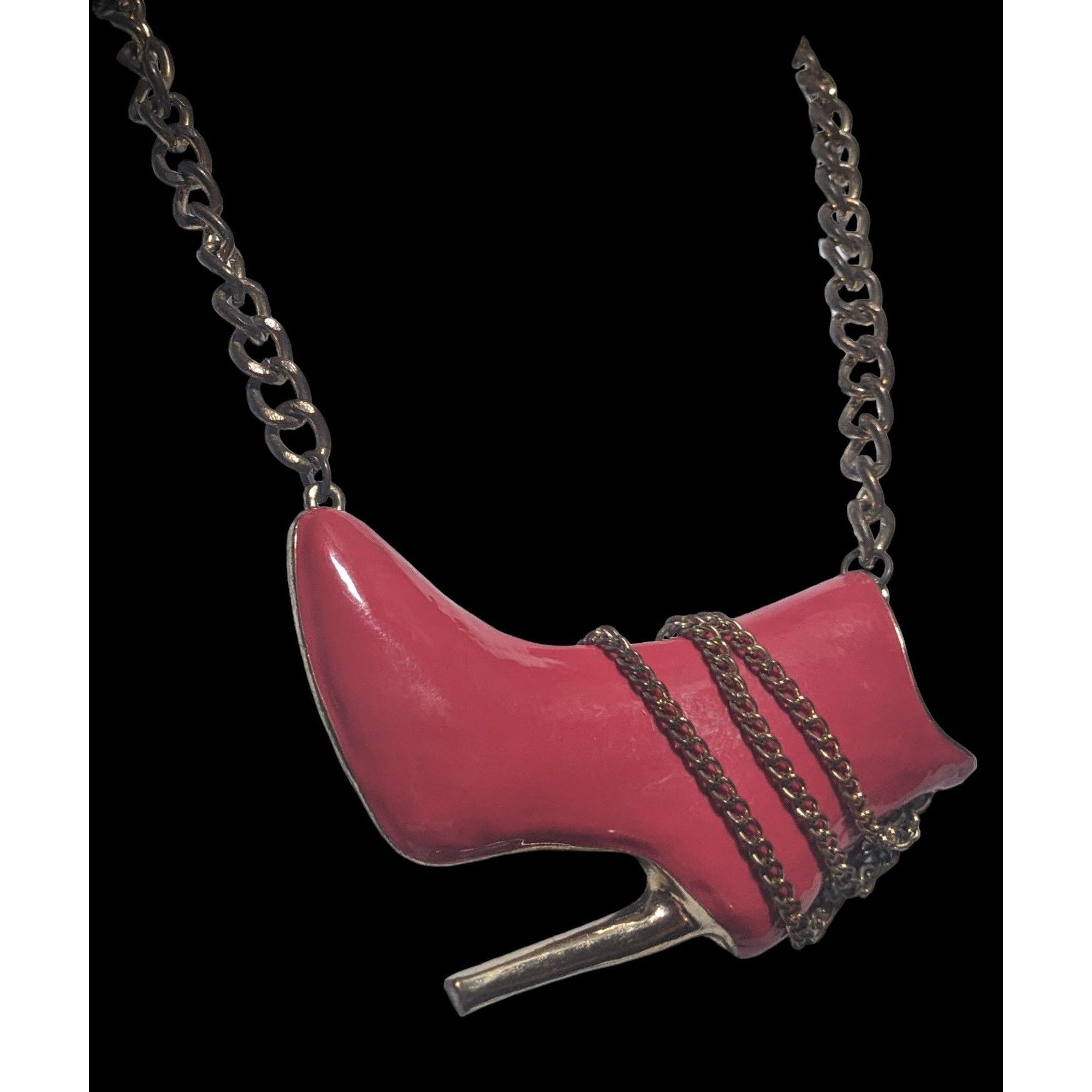 Other Red High Heel Chain Boot Pendant Necklace Size ONE SIZE - 5 Thumbnail