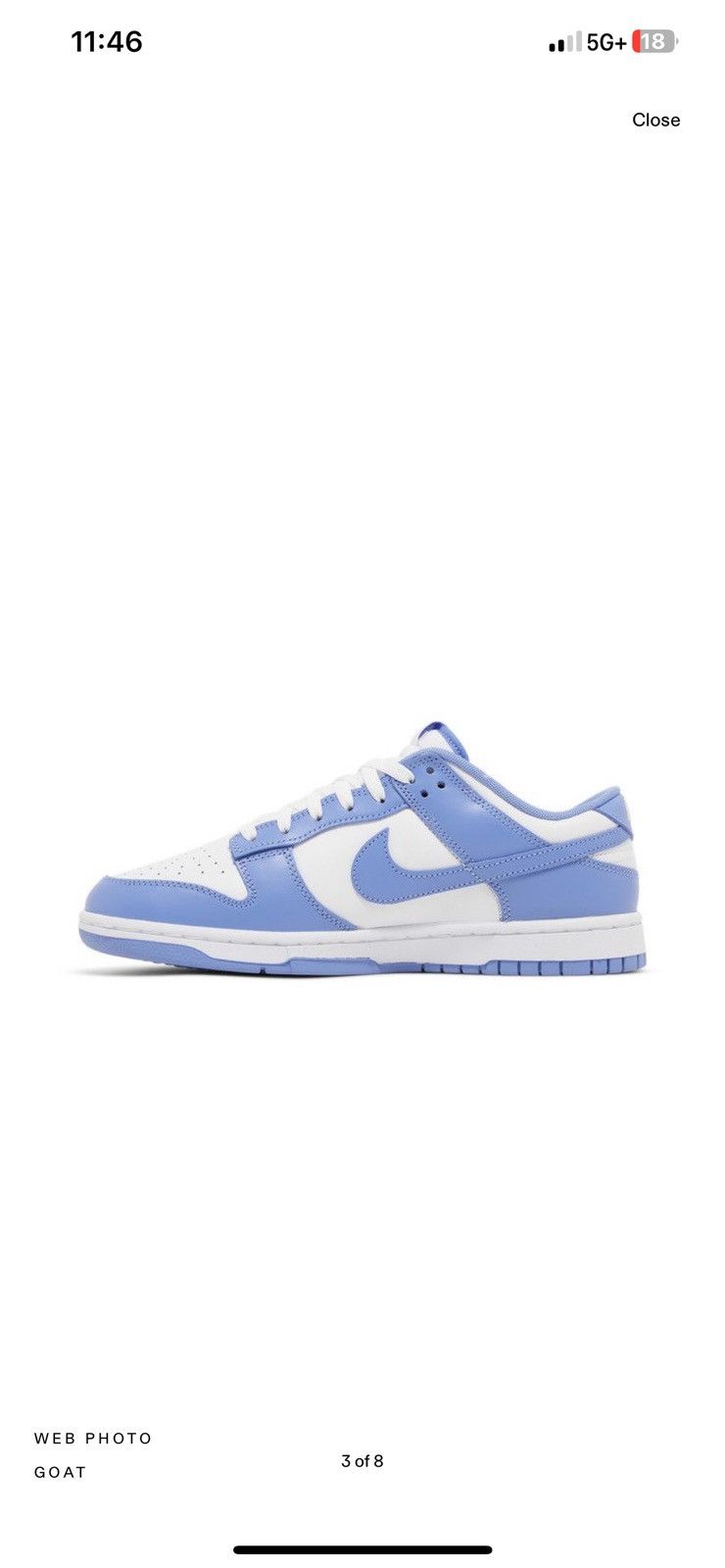 Nike Polar Blue Dunk Low Size US 9 / EU 42 - 2 Thumbnail