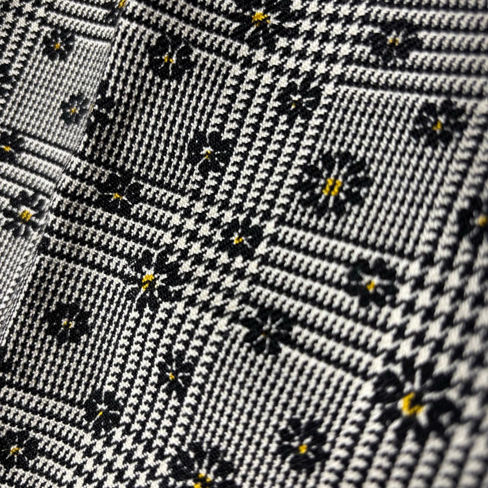Versace Vtg Gianni Versace Versus Trousers Houndstooth Floral Wool Size 26" / US 2 / IT 38 - 4 Thumbnail