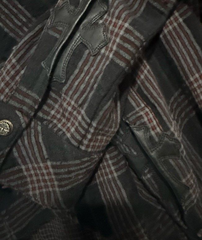 Chrome Hearts Chrome Hearts Checkered Waxed Leather Shirt Jacket Size US S / EU 44-46 / 1 - 3 Thumbnail