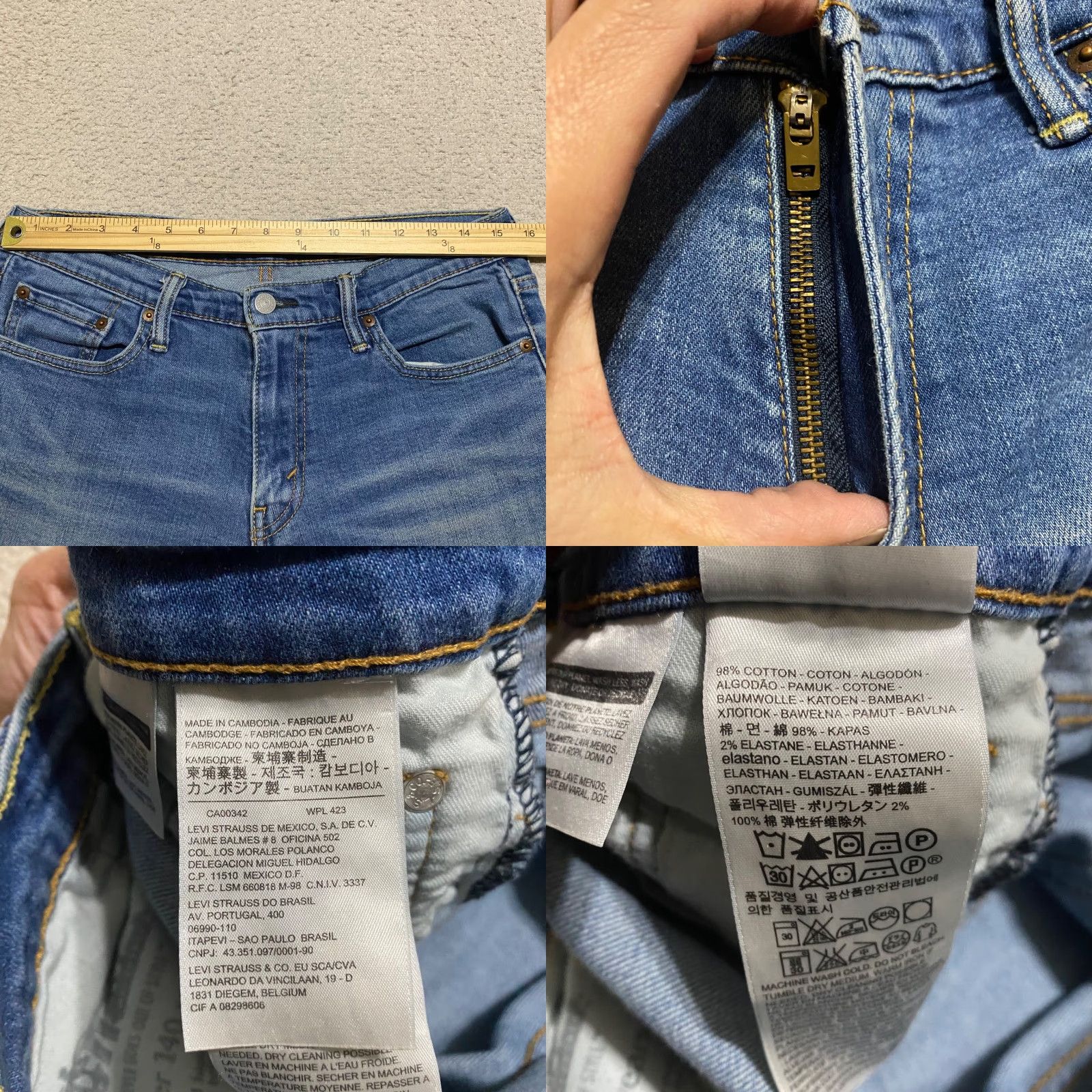 Levi's Levi's 541 Jeans 30x32 Blue Denim Medium Wash Athletic Straight Mid Rise Mens Regular Size 30 Color Blue Size US 30 / EU 46 - 8 Thumbnail