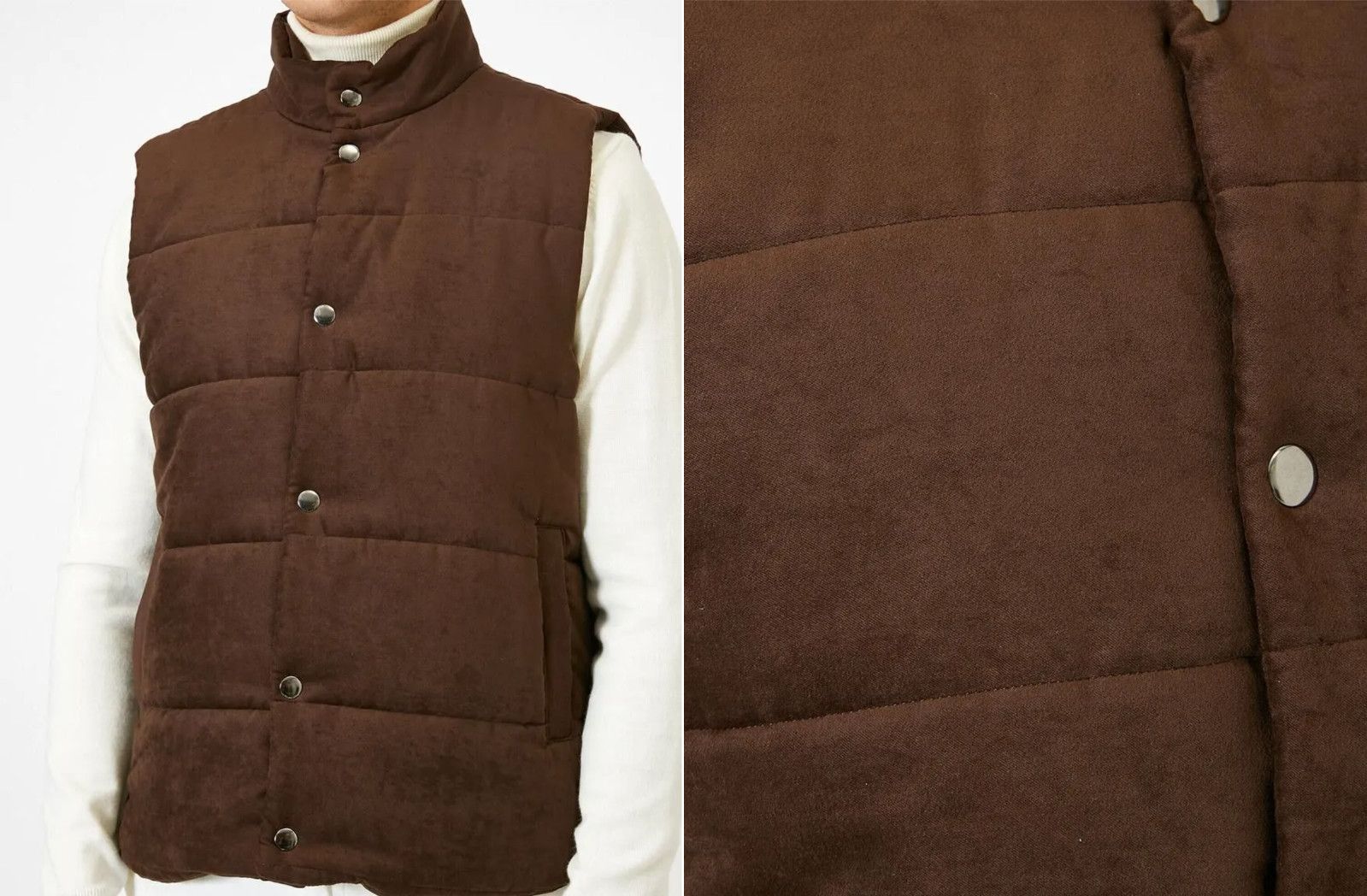 Other NET Quilted Padded Brown Vest Puffer Men's M 4-6690 NWOT Size US M / EU 48-50 / 2 - 2 Thumbnail