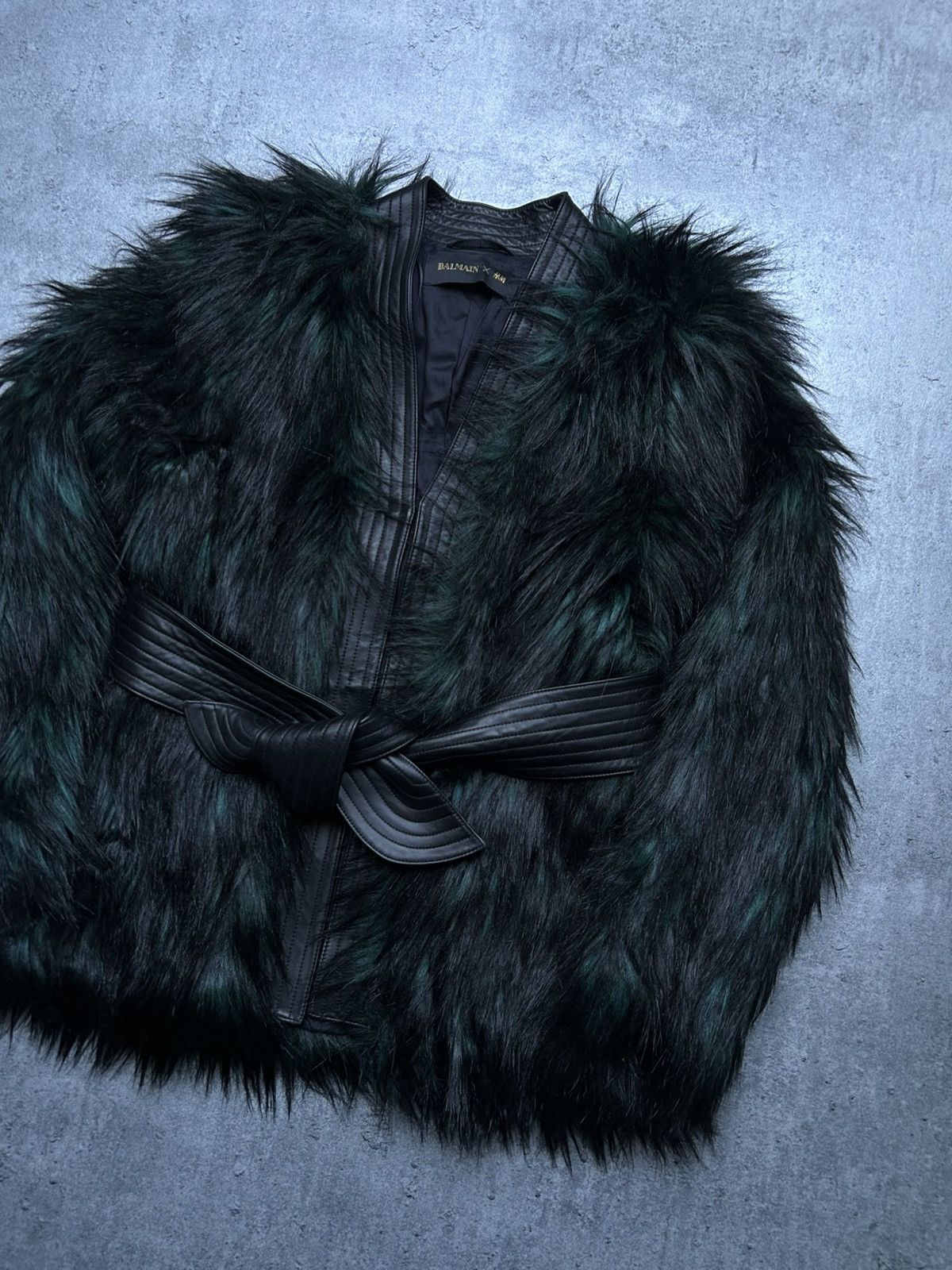 Balmain Balmain x h&m fur dark green & black Size S / US 4 / IT 40 - 3 Thumbnail