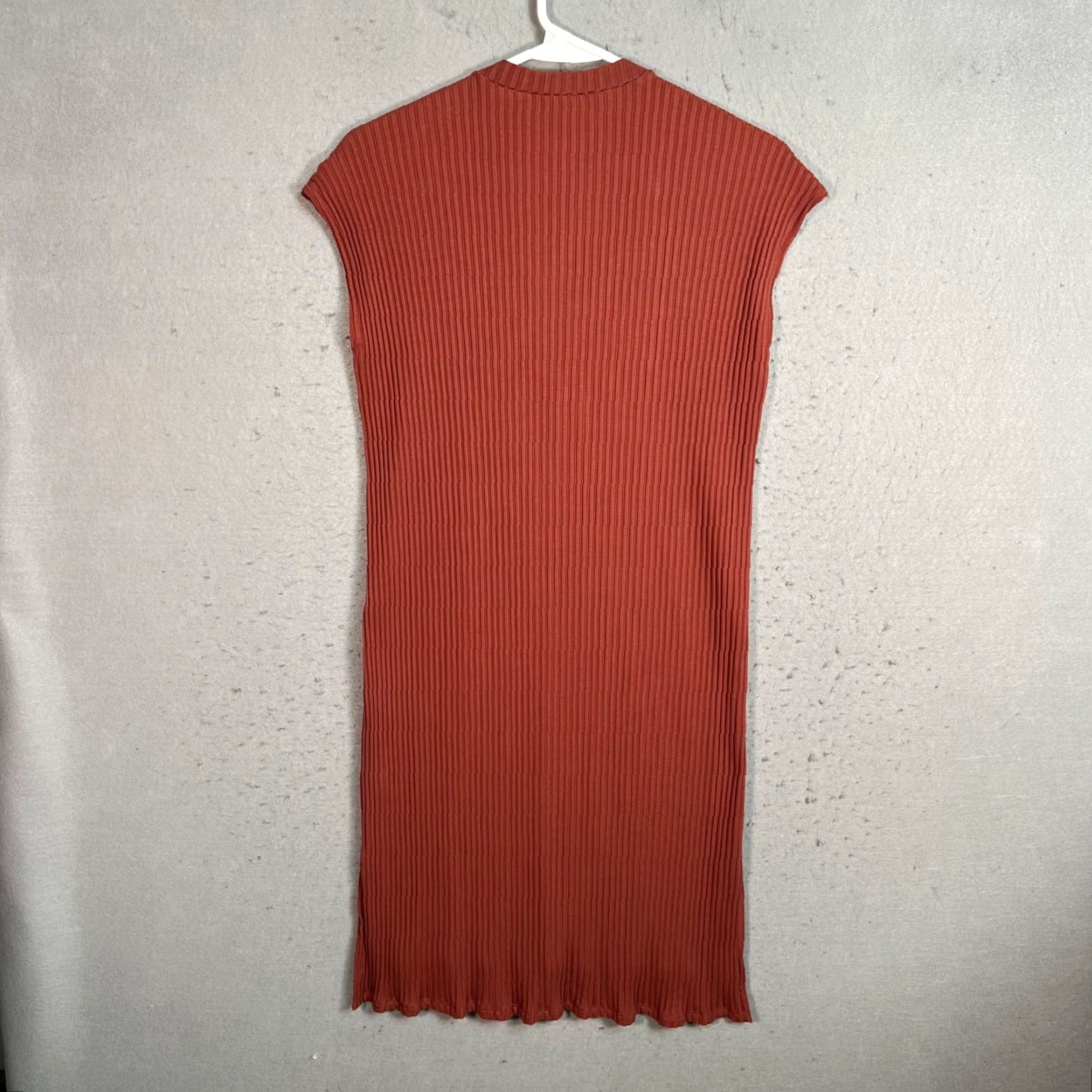 Eileen Fisher Eileen Fisher Womens Shift Dress XS Red Sleeveless Ribbed Casual Midi Size XS / US 0-2 / IT 36-38 - 2 Thumbnail