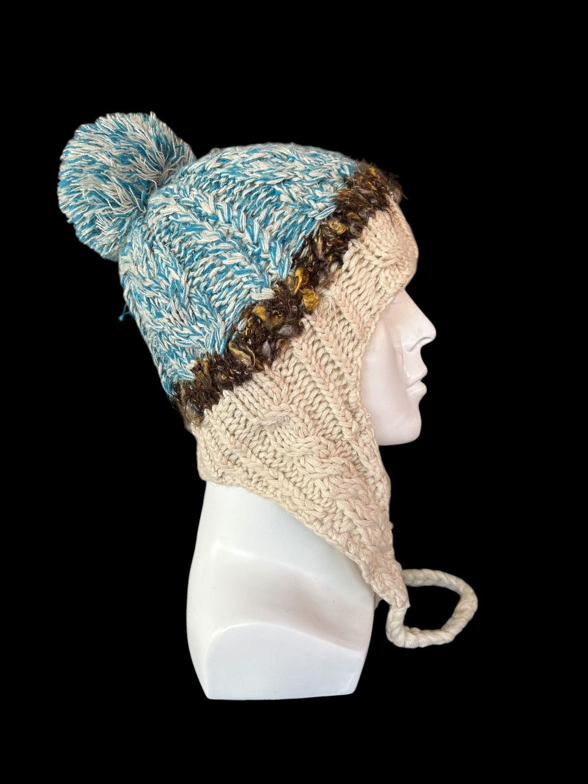 Japanese Brand × Kapital × Vintage Crochet Knitted Japanese Style Beanie Hats☠️☠️🎌 Size ONE SIZE - 3 Thumbnail
