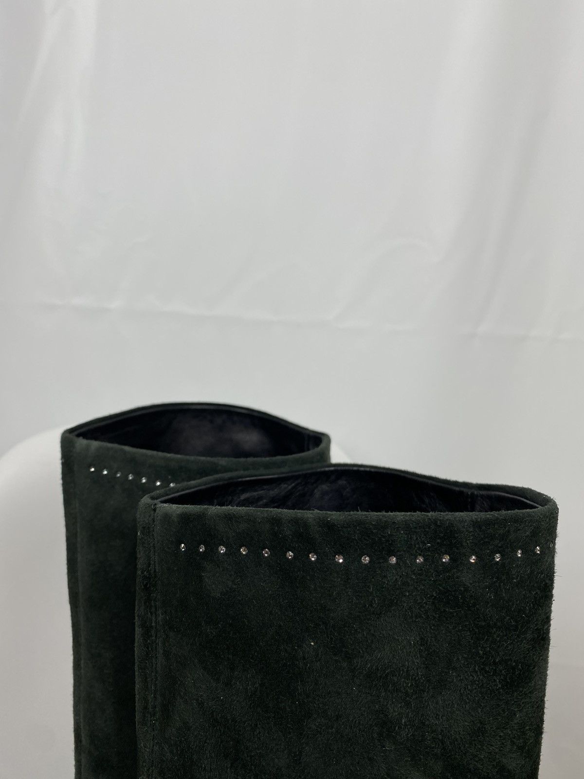 Other Vicini Genuine Suede Dark Green Boots Knee Length size 39.5 Size US 9.5 / IT 39.5 - 5 Thumbnail