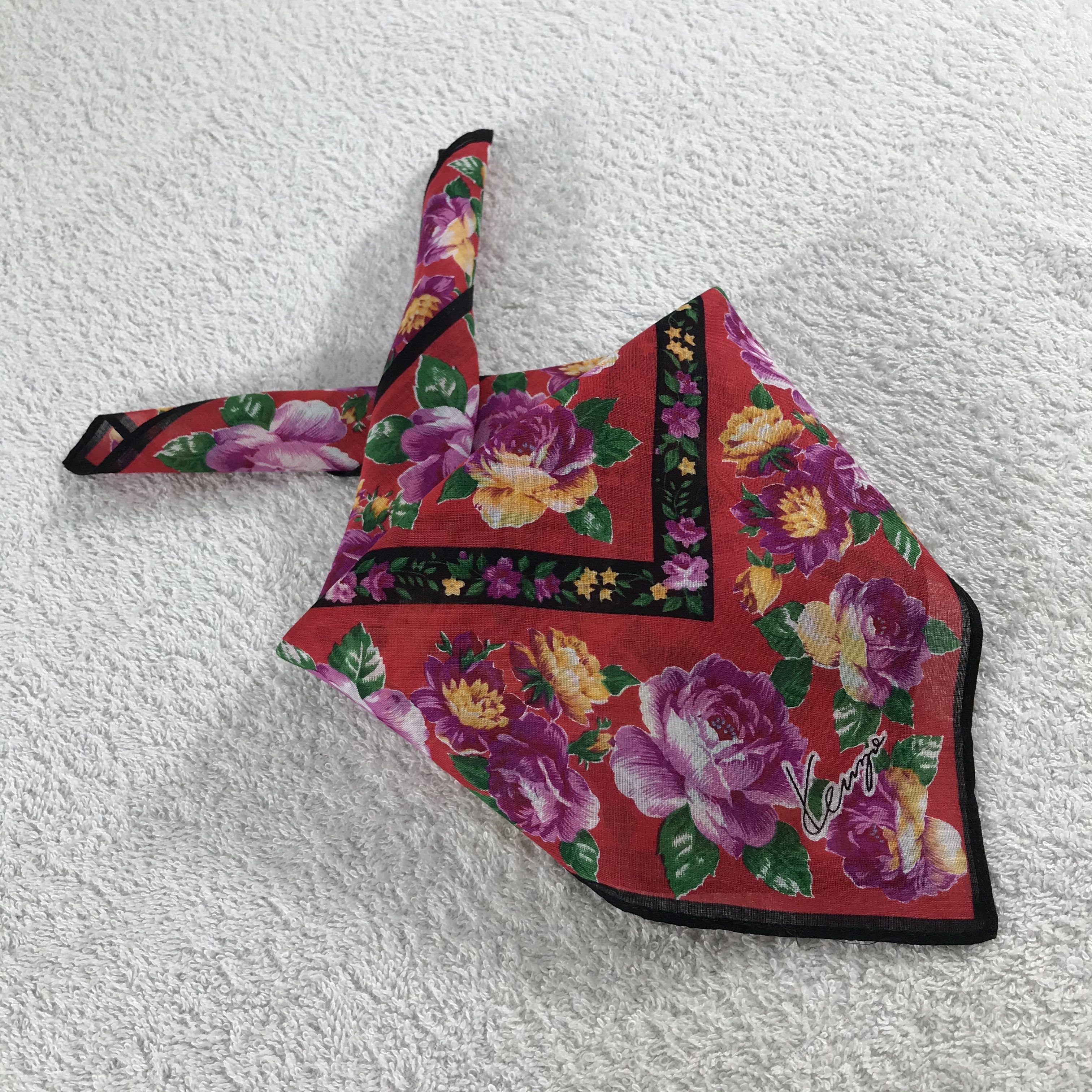 Kenzo × Vintage Kenzo Bandana / Handkerchief / Neckerchief - S254 Size ONE SIZE - 4 Thumbnail
