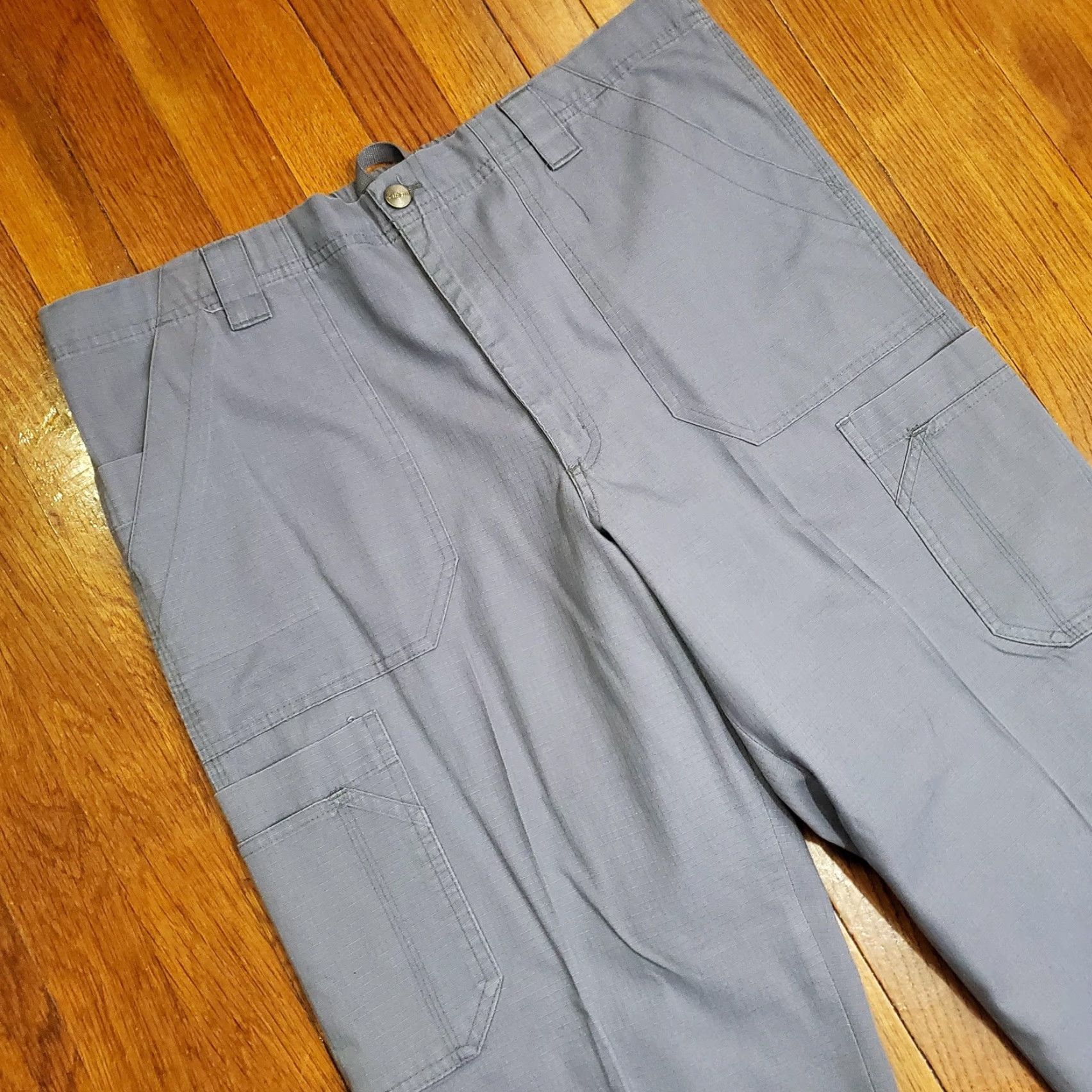 Carhartt Carhartt Cargo Pants Mens 39x29 Gray Elastic Waist Ripstop Workwear Relaxed Pants Regular L Gray Carhartt Logo Pockets Workwear Mens Size US 33 - 6 Thumbnail