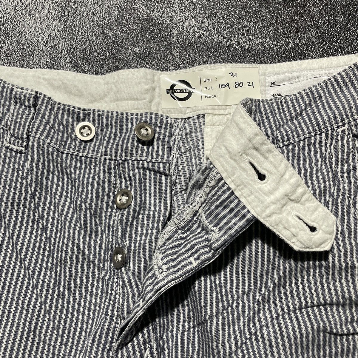 Issey Miyake × Le Grande Bleu (L.G.B.) × Margaret Howell Stripe Pants MHL Size 31" - 3 Thumbnail