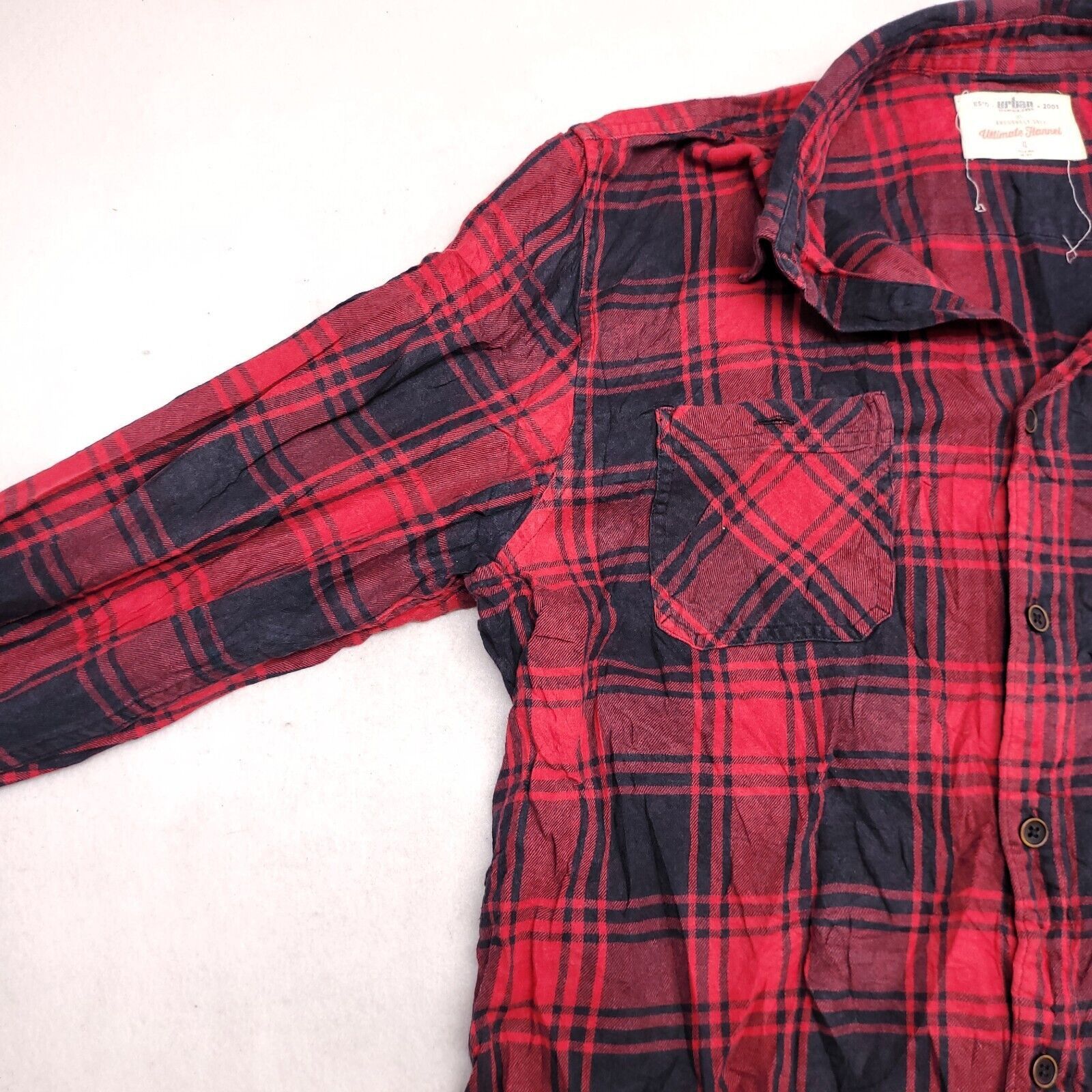 Urban Pipeline Urban Pipeline Tartan Flannel Shirt Mens Size XL Red Black Size US XL / EU 56 / 4 - 4 Thumbnail