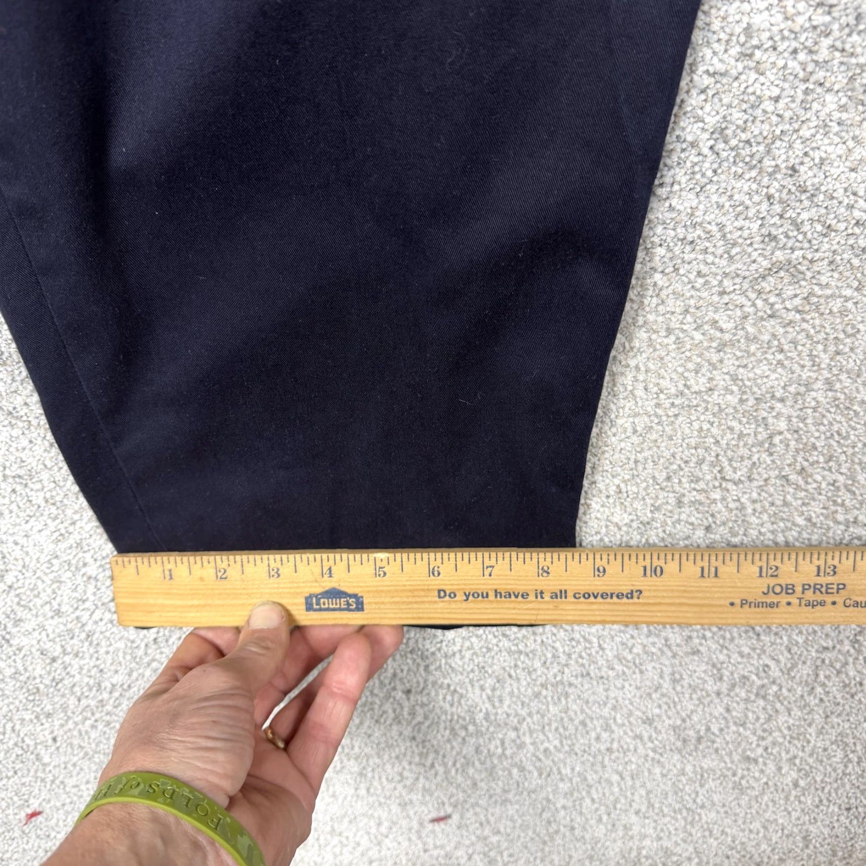 Lands' End VINTAGE Lands' End Chino Pants Womens 20W Plus Navy Blue Pleated Tapered Hips Back Elastic 90s Casual Business Size 42" / US 20 - 3 Thumbnail