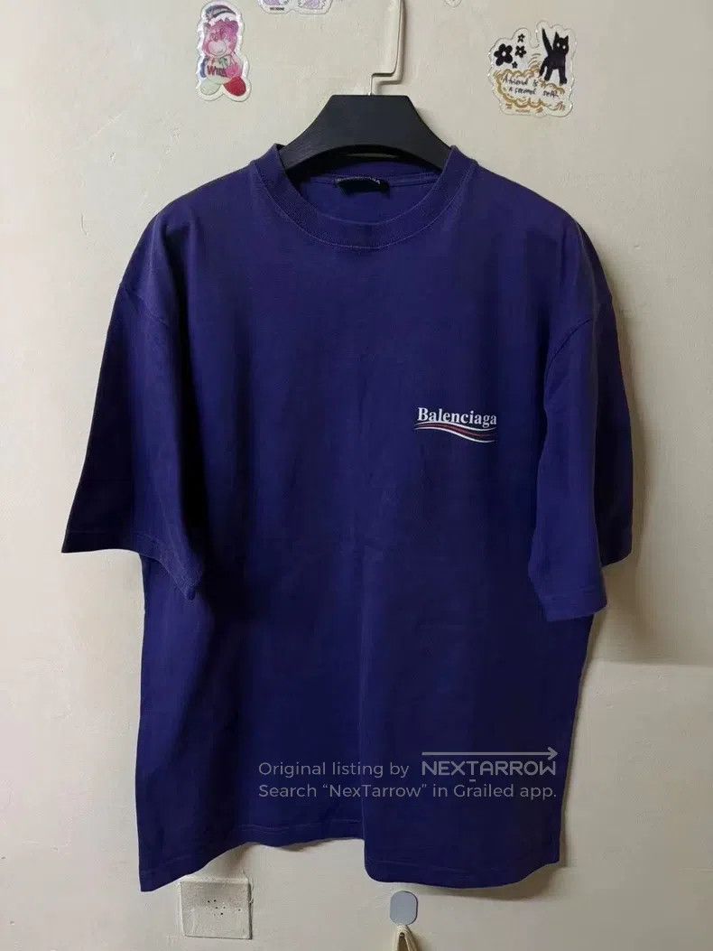 Balenciaga Balenciaga Blue Coke Wave Logo Short Sleeve Size US XS / EU 42 / 0 - 1 Thumbnail