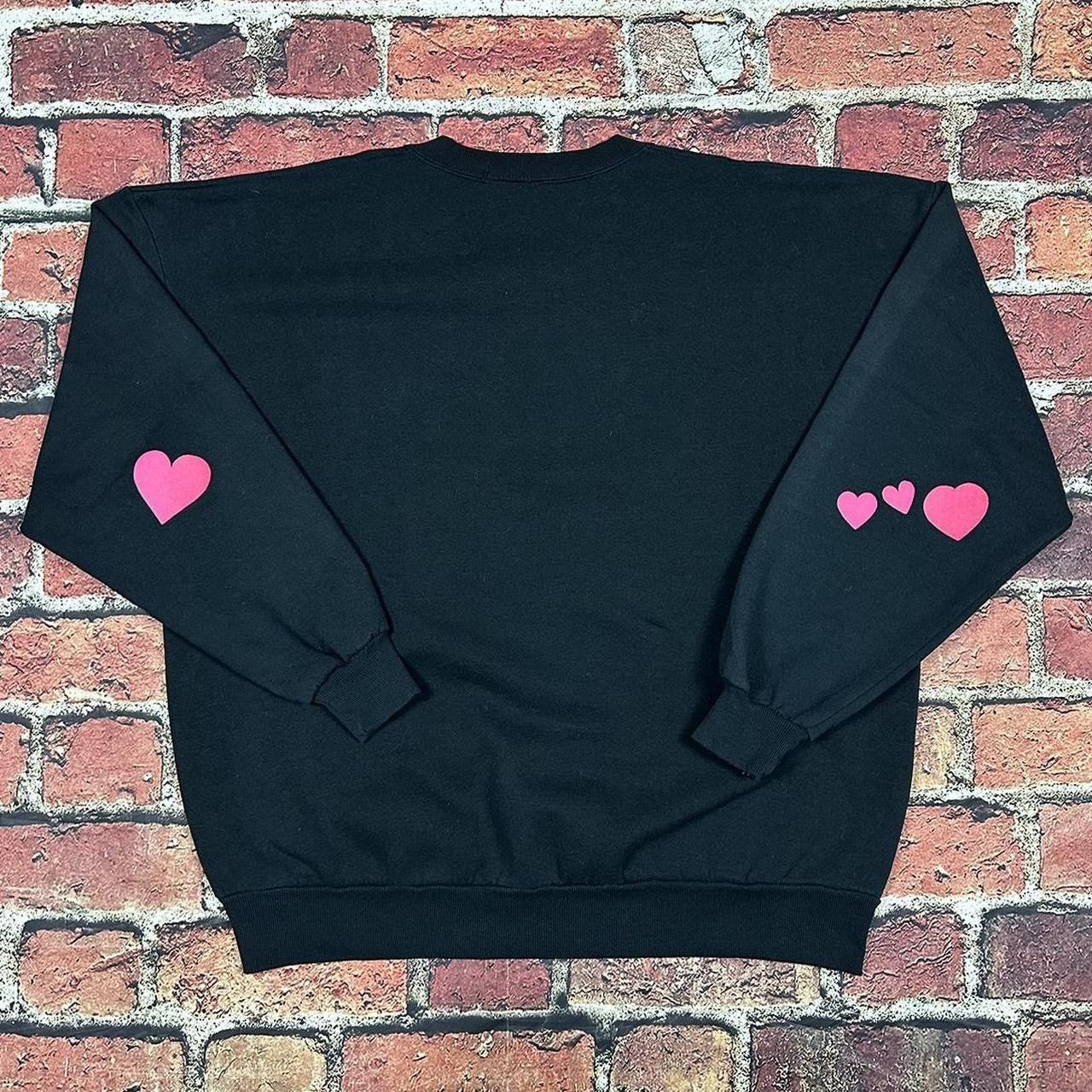 Vintage Vintage 90s Hearts Crewneck Sweatshirt All Over Print Size XL / US 12-14 / IT 48-50 - 3 Thumbnail