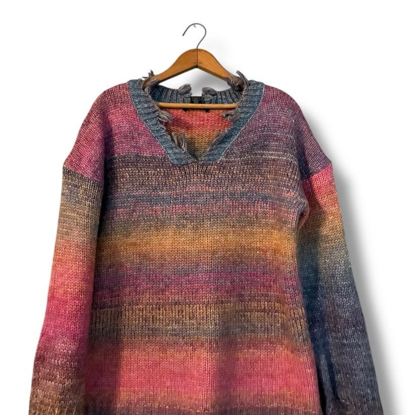 Other Sabrina Lauren distressed rainbow chunky knit sweater Size XL / US 12-14 / IT 48-50 - 5 Thumbnail