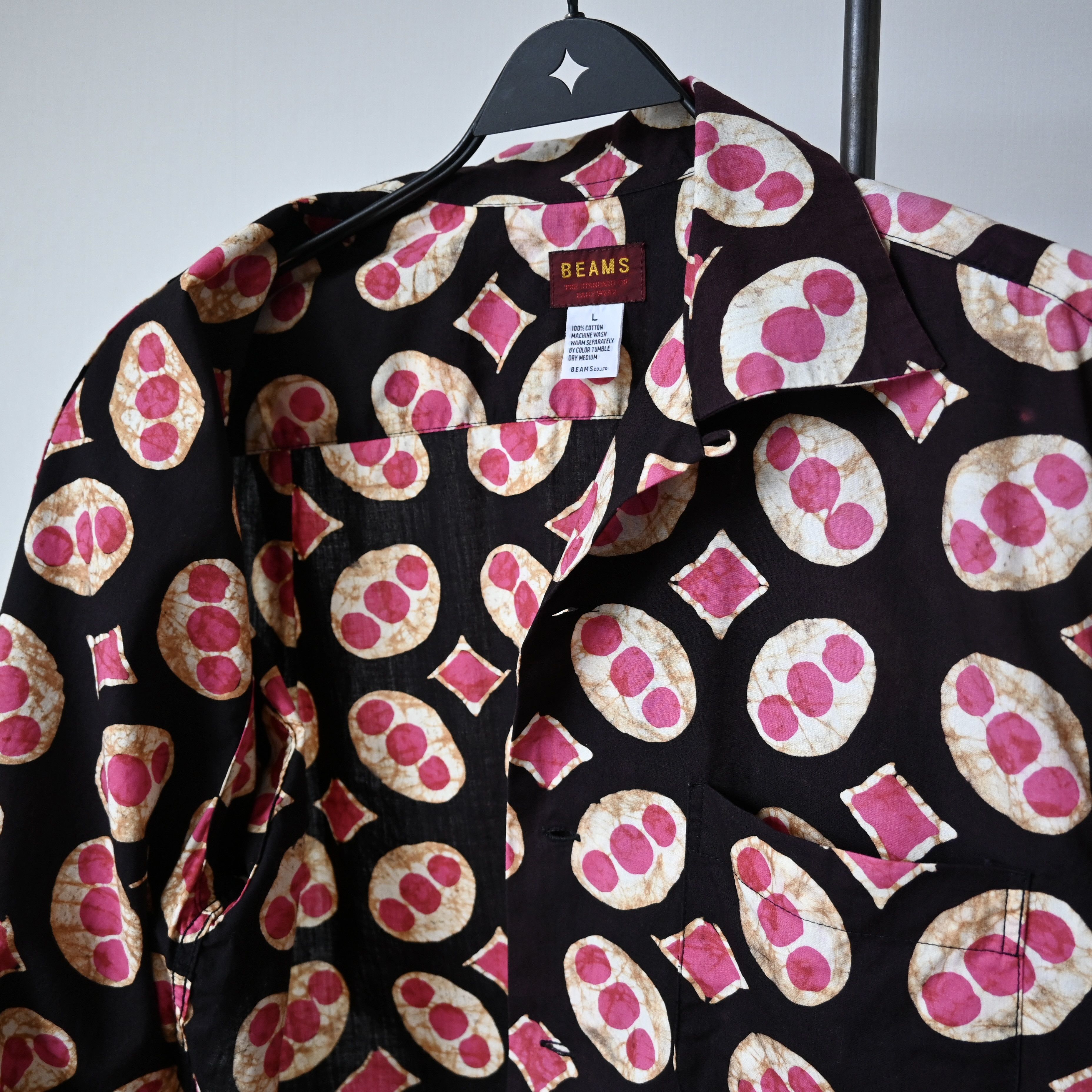 Beams Japan Vintage 1990s BEAMS authentic batik cotton Hawaiian shirt Size US L / EU 52-54 / 3 - 5 Thumbnail