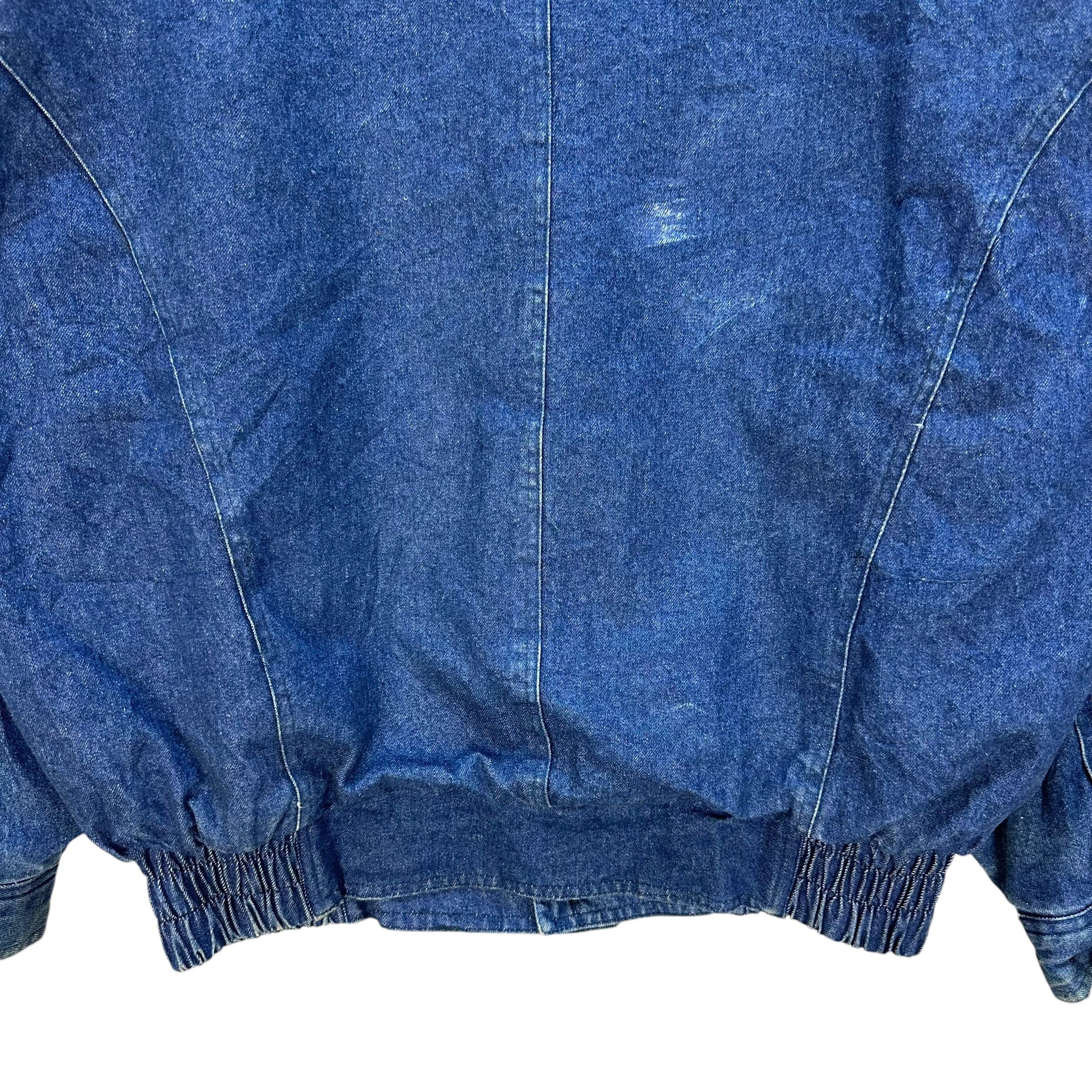 Japanese Brand 90's RVX Blue Denim Jacket Free Size Nice Design #1497-A62 Size US L / EU 52-54 / 3 - 15 Thumbnail
