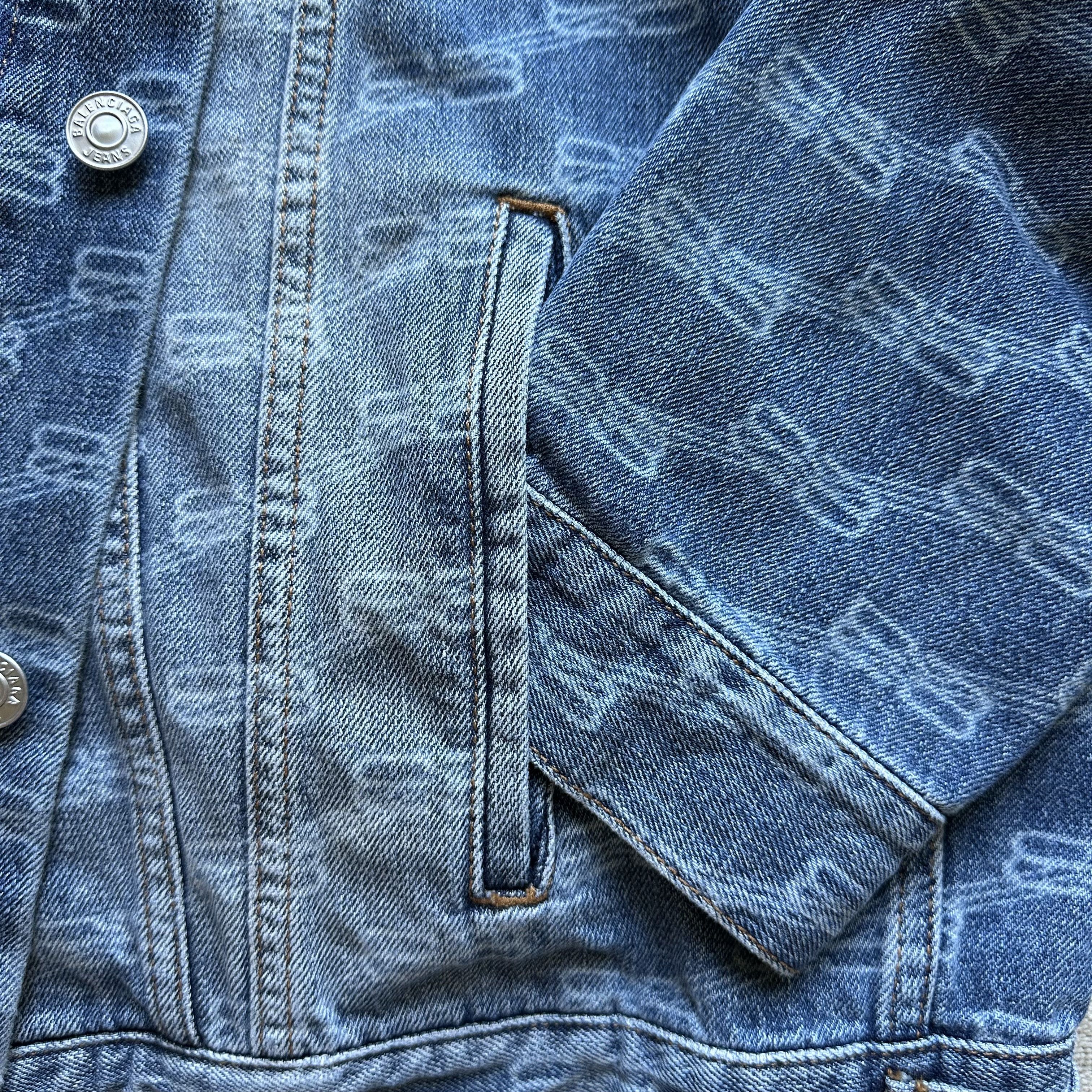 Balenciaga BALENCIAGA 'BB’ MONOGRAM Logo JACKET in ITALIAN DENIM Sz XS Size US XS / EU 42 / 0 - 7 Thumbnail