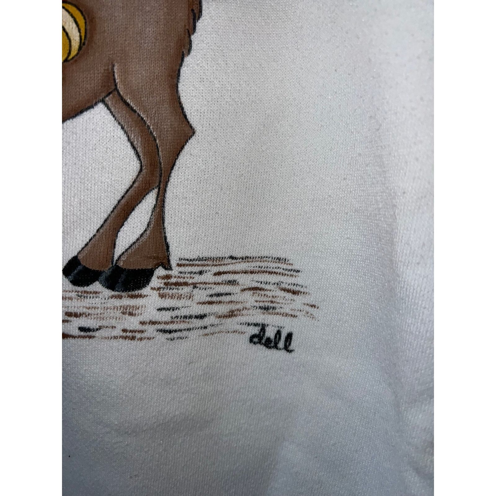 Tultex Vintage Christmas Sweatshirt Tultex Crewneck Reindeer 80s L Size US L / EU 52-54 / 3 - 5 Thumbnail
