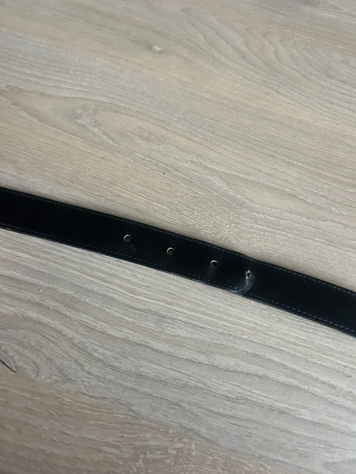 Gucci Vintage Gucci Black Belt with Gold-Tone Buckle – Size 95 Size 38 - 4 Thumbnail