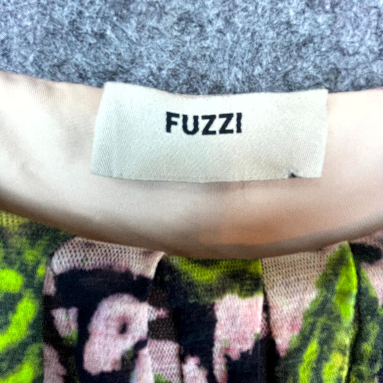 FUZZI Fuzzi Dress Small Green Pink Pleated Gauzy Whimsical Fairy Size S / US 4 / IT 40 - 3 Thumbnail