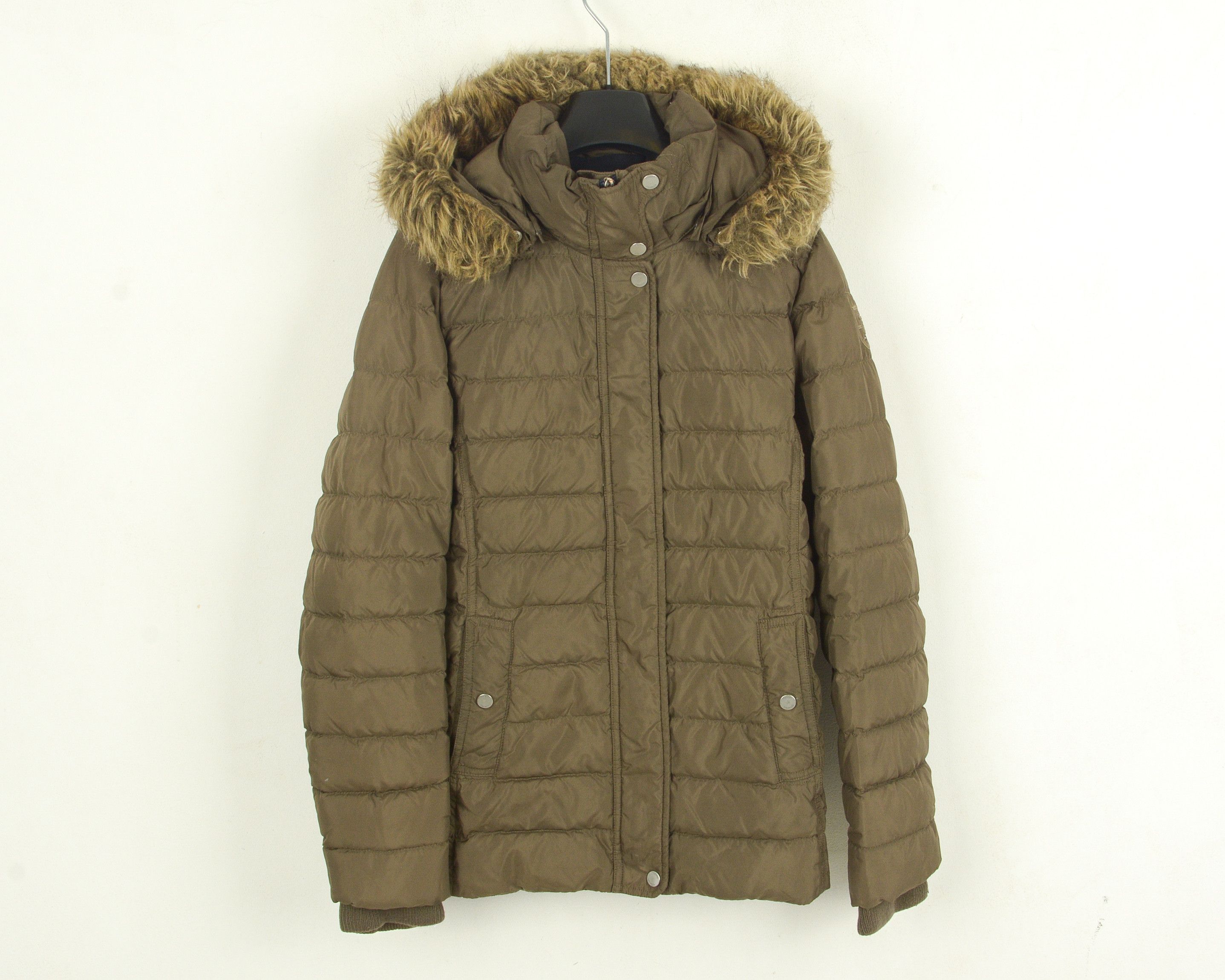 Tommy Hilfiger Women S Down Jacket Coat Padded Hooded Puffer Size S / US 4 / IT 40 - 1 Thumbnail