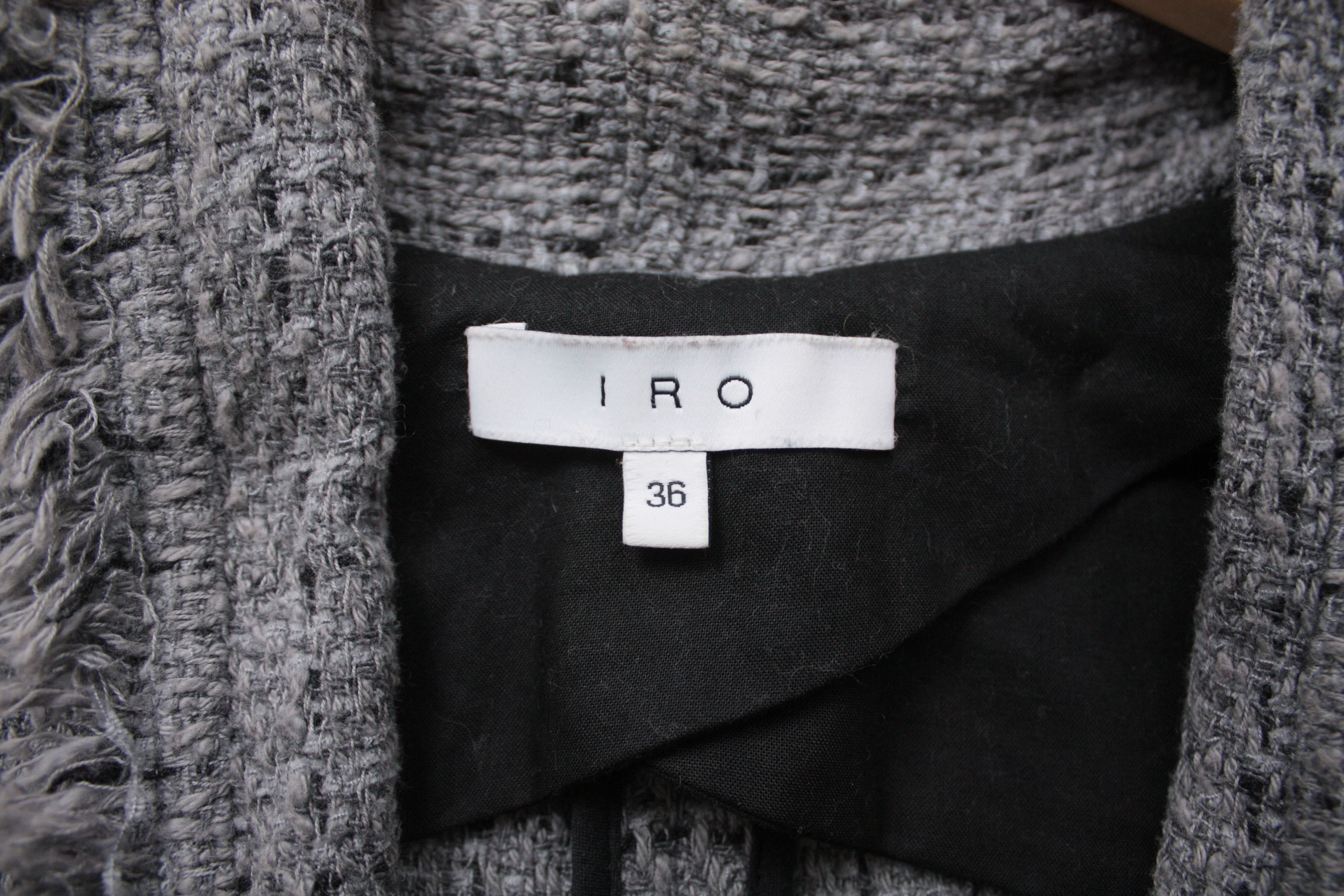 Iro Iro Paris QUANTO Blazer S18 Dark Grey / Black Women's 36 Size XS / US 0-2 / IT 36-38 - 4 Thumbnail
