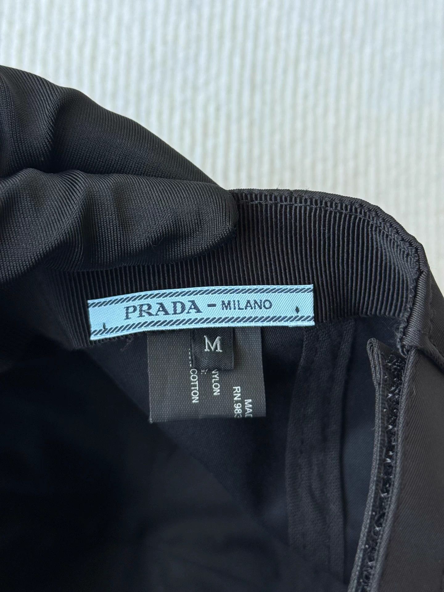 Prada Prada Black Embroidered Logo Baseball Cap M Size ONE SIZE - 6 Thumbnail