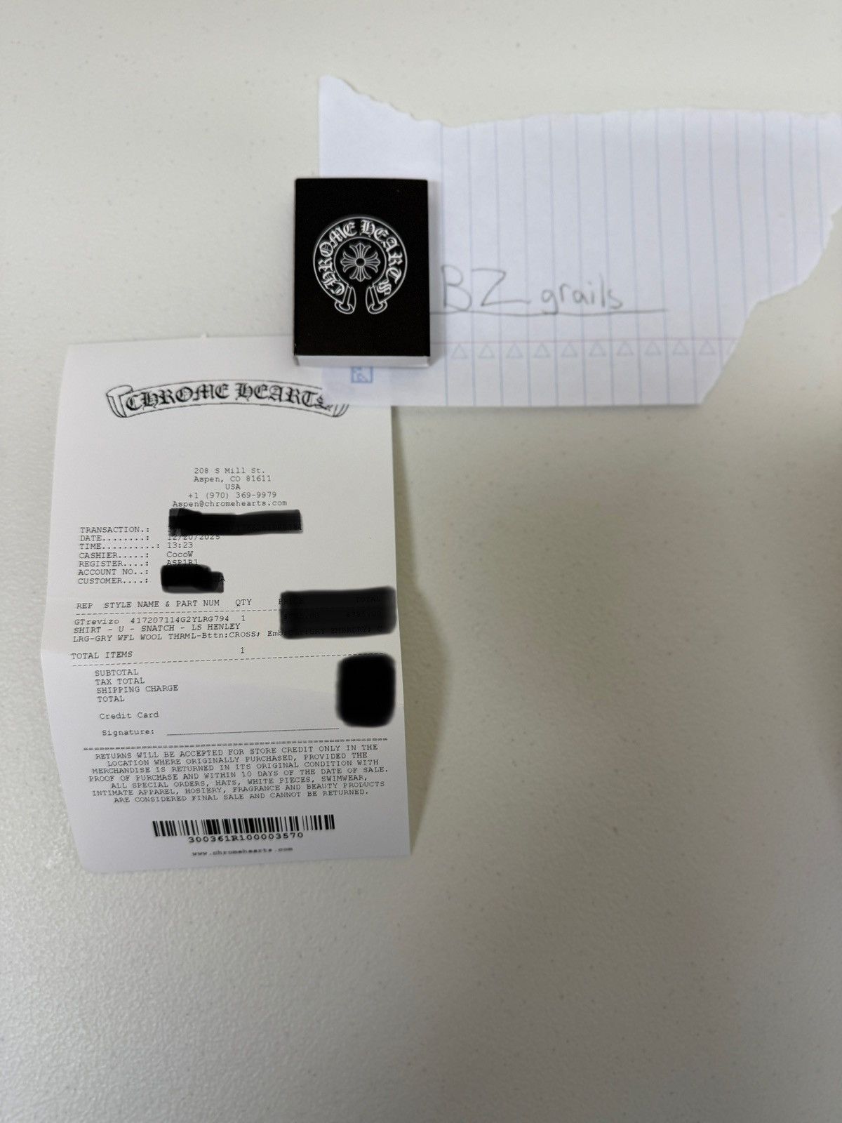 Chrome Hearts Chrome Hearts wool thermal henley gray with silver buttons Size US L / EU 52-54 / 3 - 13 Thumbnail