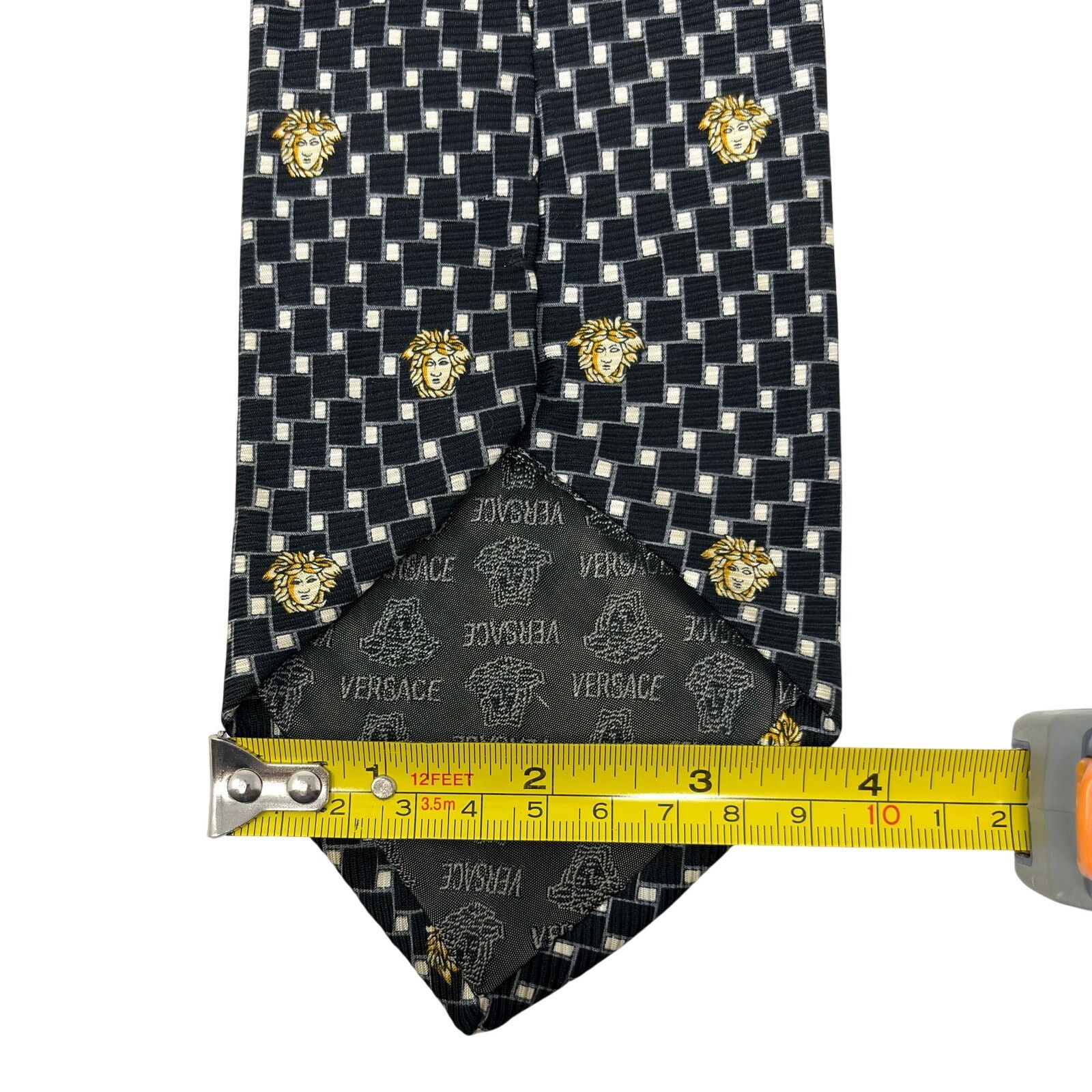 Versace Versace Vintage Medusa Tie Size ONE SIZE - 11 Thumbnail