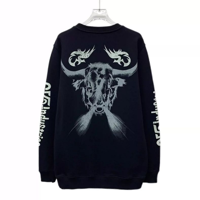Givenchy Givenchy Black Logo Letter Print Distressed Cotton Crew Ne Size US S / EU 44-46 / 1 - 2 Thumbnail