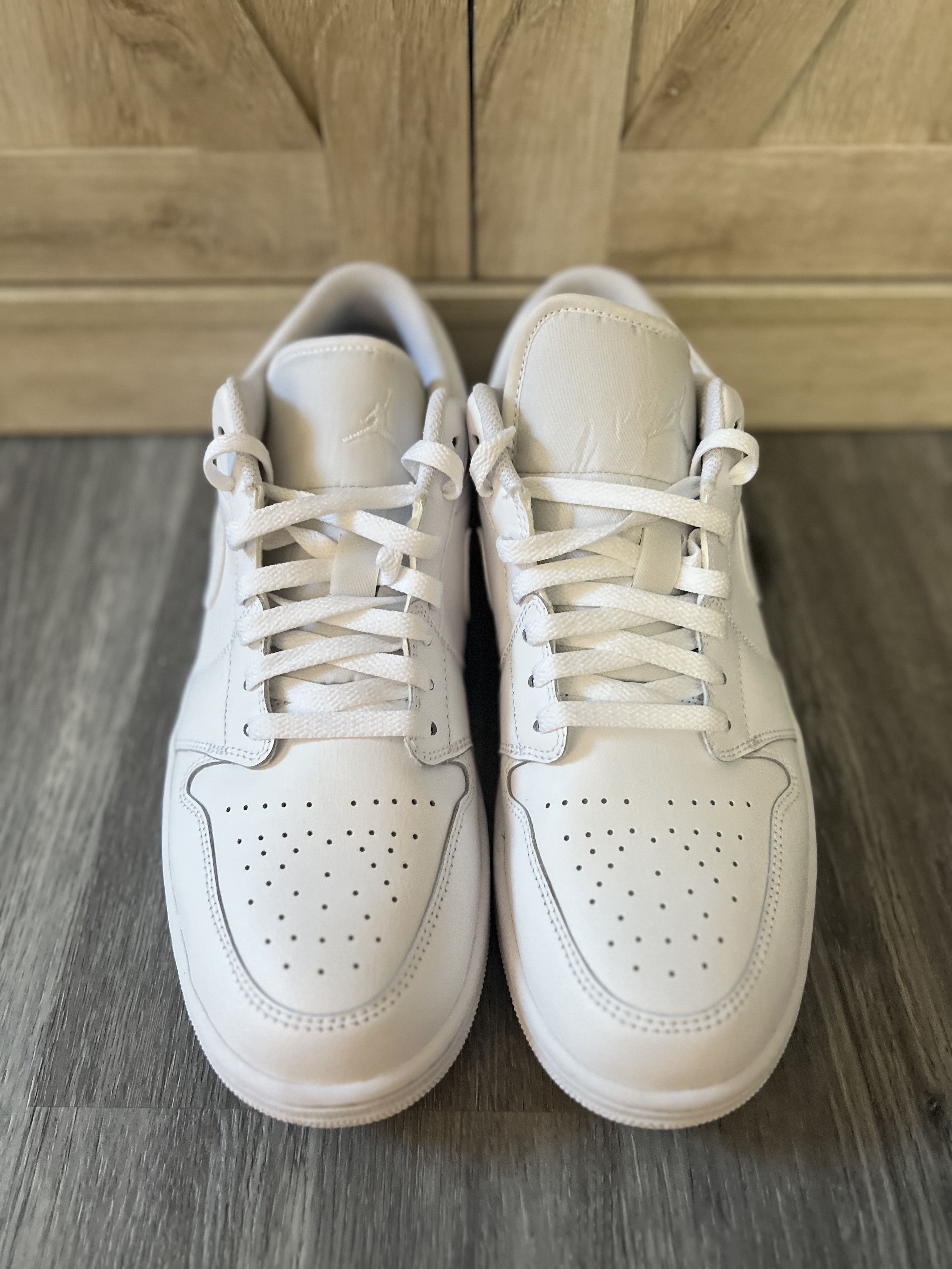Jordan Brand Jordan 1 Low Triple White Size US 12 / EU 45 - 3 Thumbnail