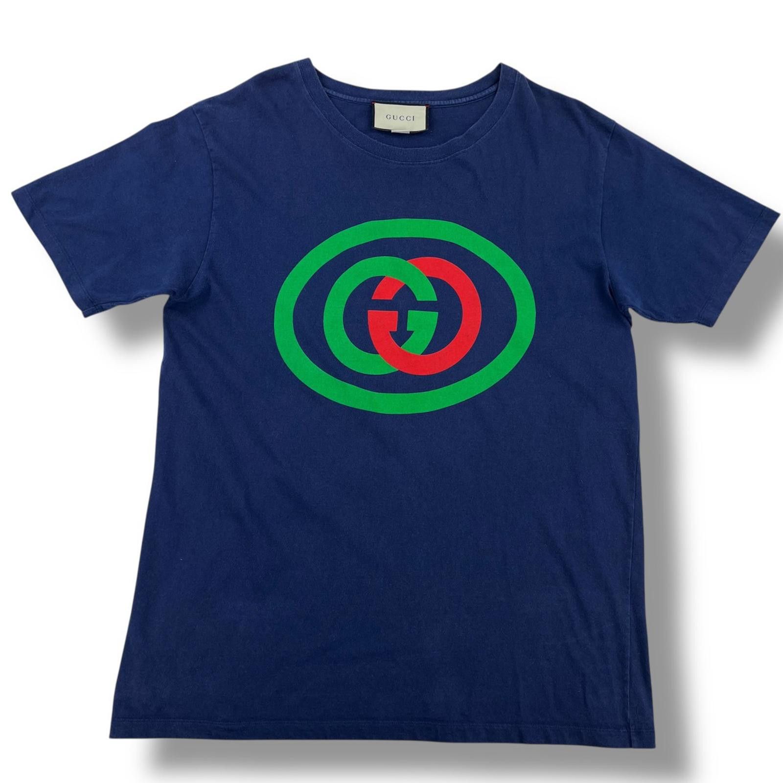 Gucci Gucci Interlocking GG Print Navy T Shirt Size US S / EU 44-46 / 1 - 2 Thumbnail