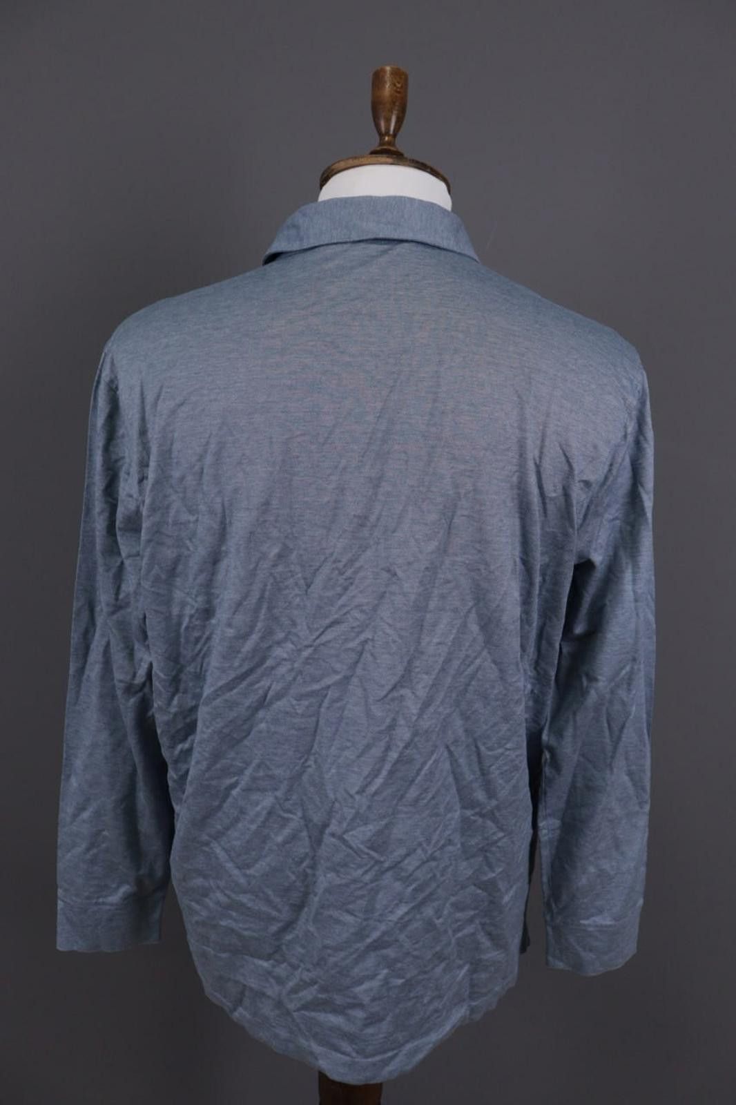Gieves & Hawkes Gieves & Hawkes Blue Long Sleeve Polo Shirt Size XXL Size US XXL / EU 58 / 5 - 10 Thumbnail