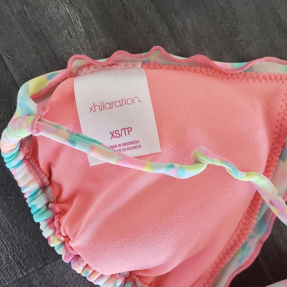 Designer Multicolored Detailed XHLN Bikini Top Size ONE SIZE - 3 Thumbnail